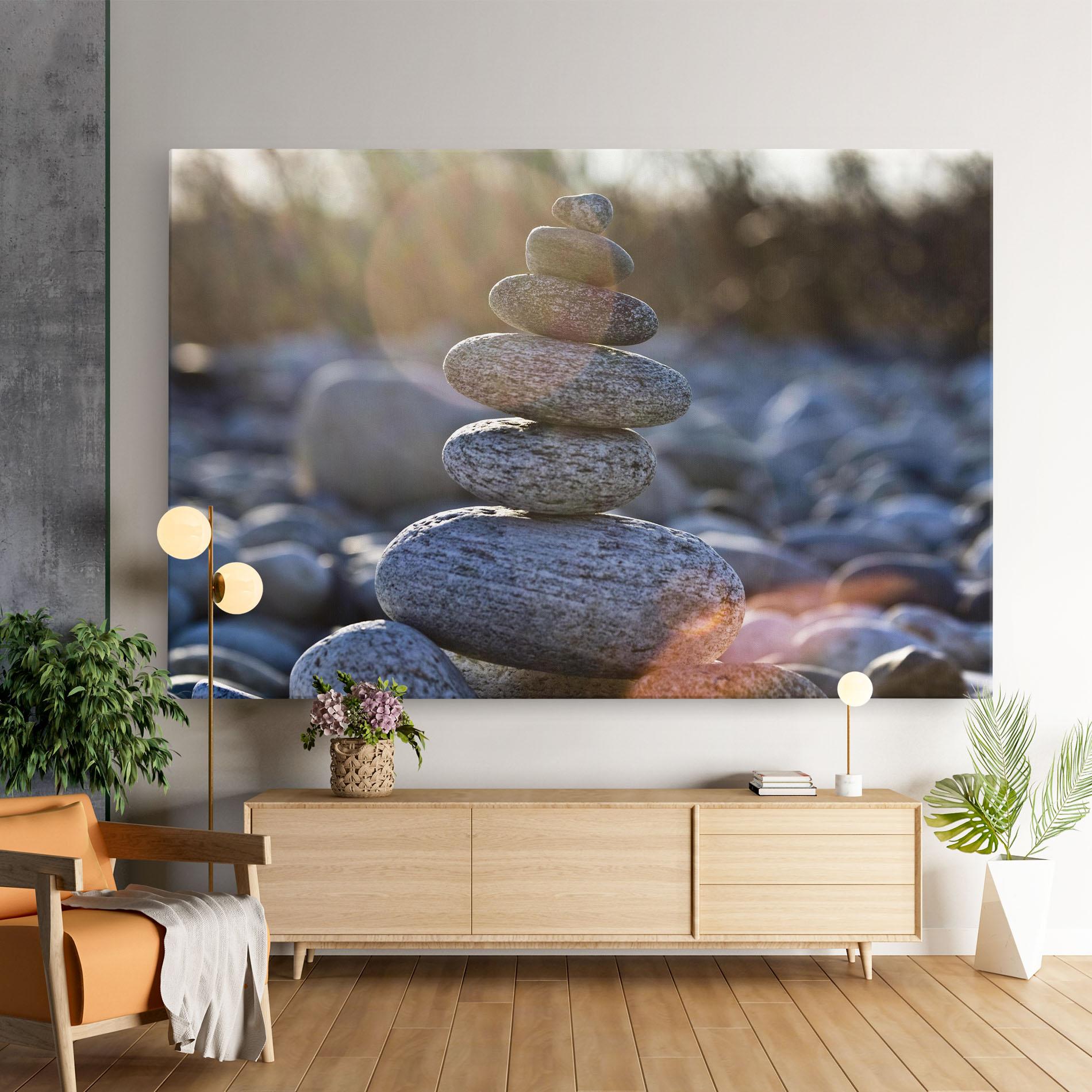 Leinwandbild Closeup Shot Rocks mockup 9