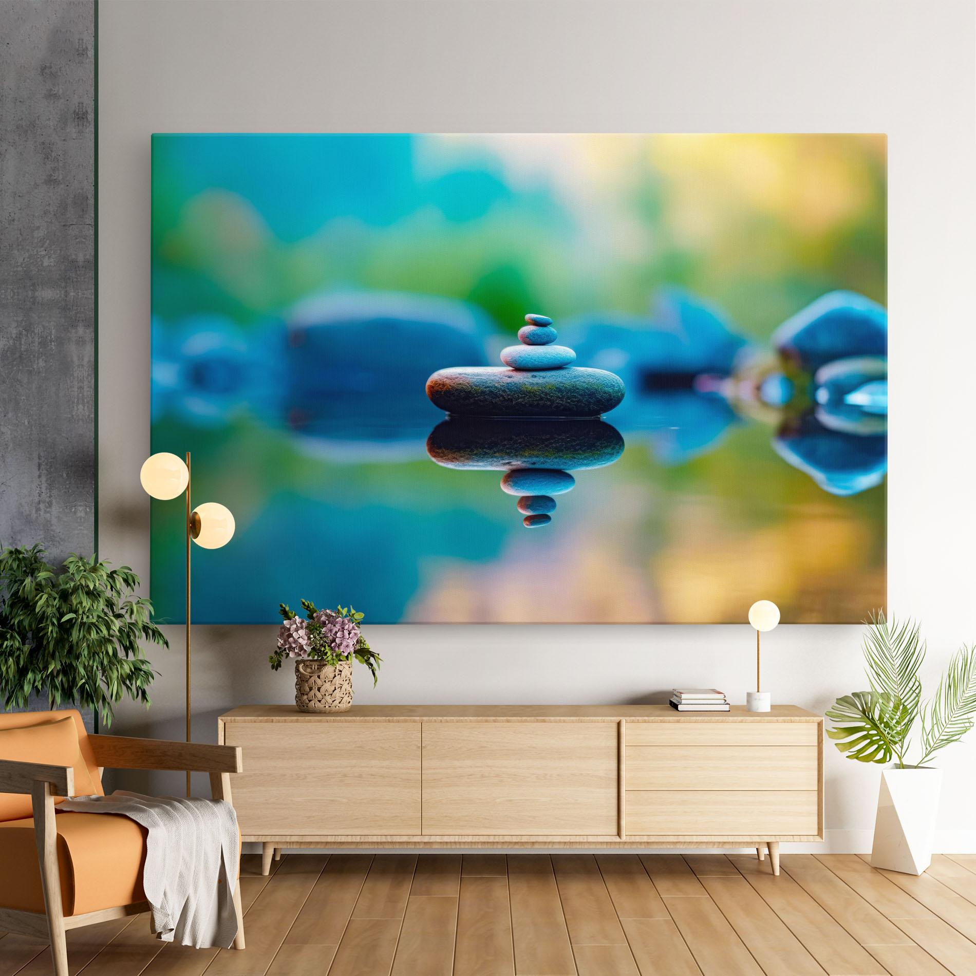 Leinwandbild Pile Rocks mockup 9