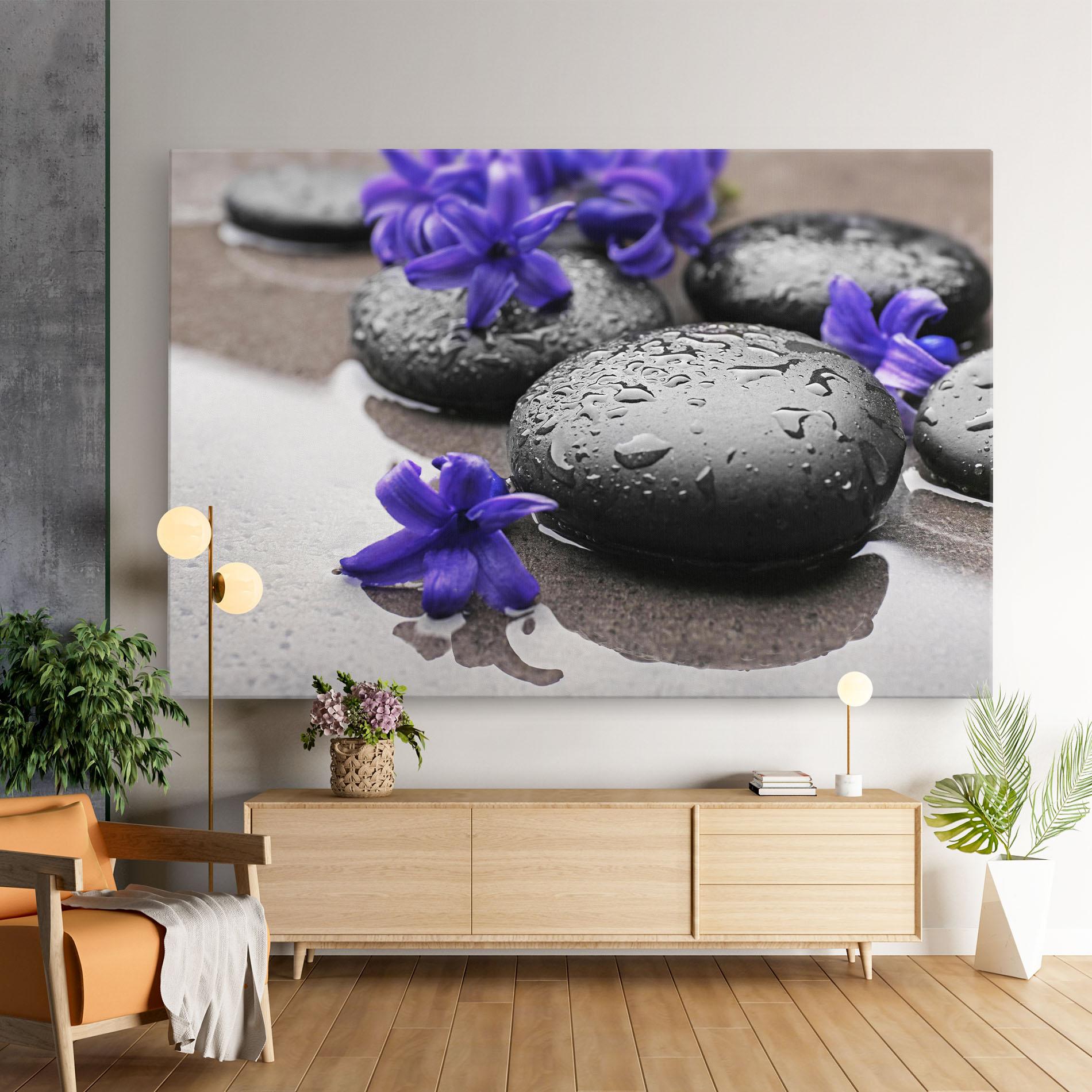 Leinwandbild Spa Purple Rock mockup 9
