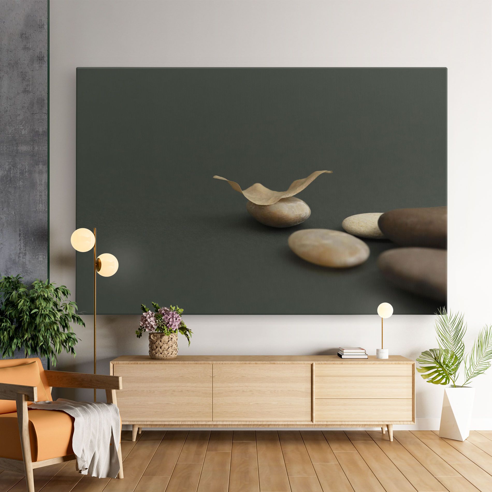 Zen Stones On Green mockup 9