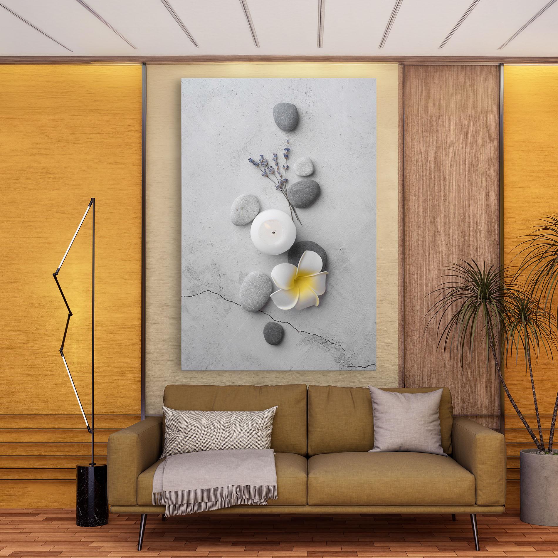 Leinwandbild Feng Shui Stones mockup 9