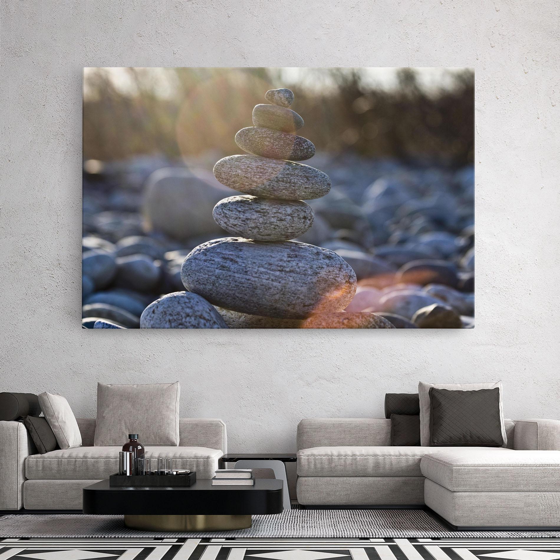 Leinwandbild Closeup Shot Rocks mockup 2