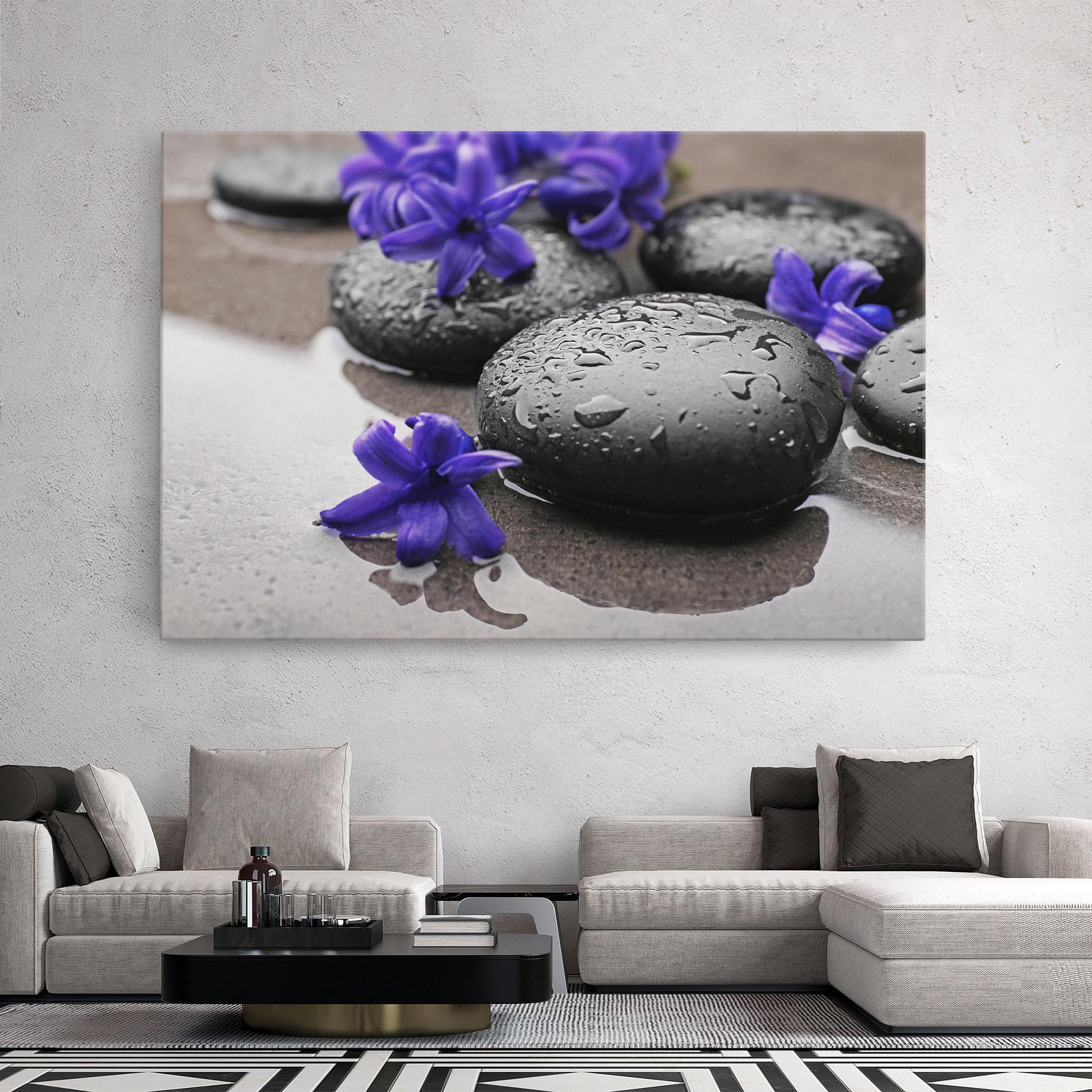 Leinwandbild Spa Purple Rock mockup 2