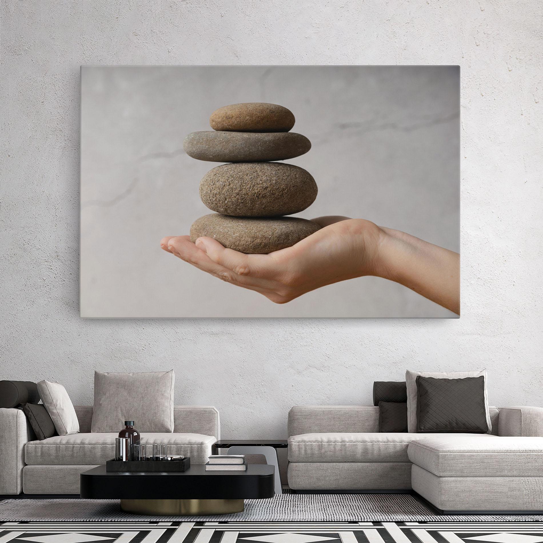 Leinwandbild Stones Meditation mockup 2