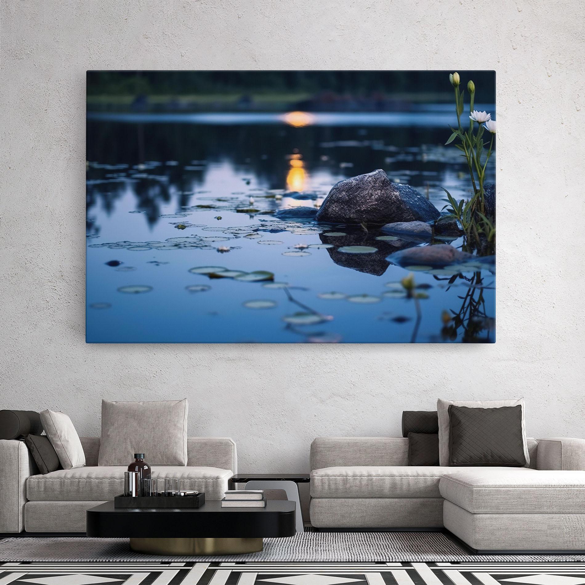 Leinwandbild Water Stones mockup 2