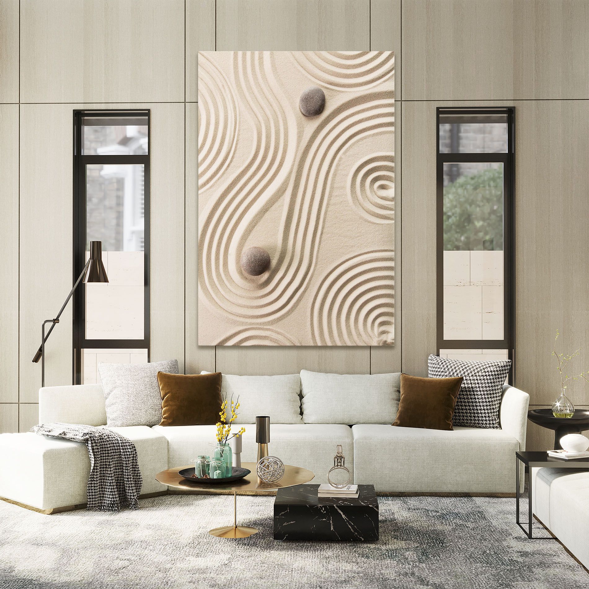 Cream Zen Stones mockup 2