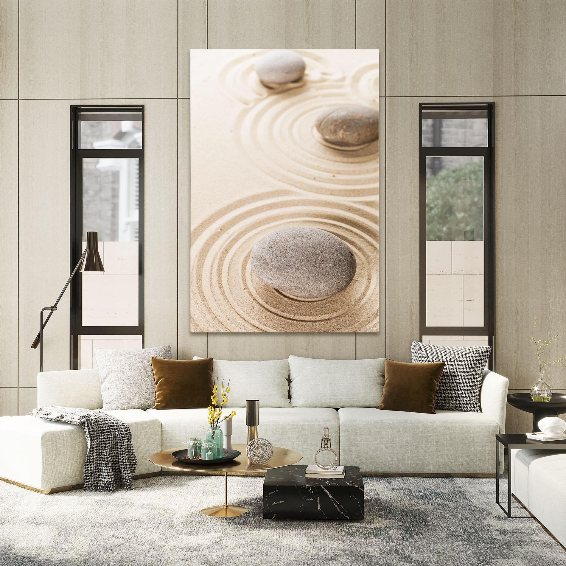 Leinwandbild Meditation Cream Stone mockup 2