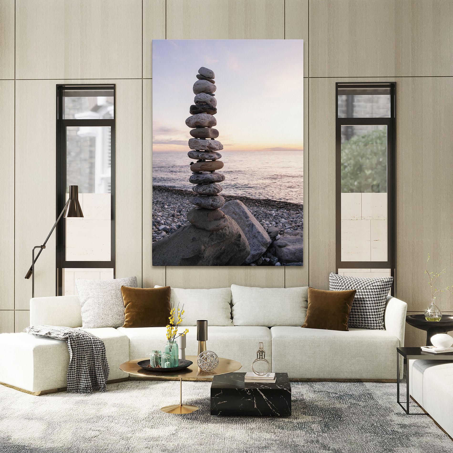 Leinwandbild Pebbles Seaside mockup 2