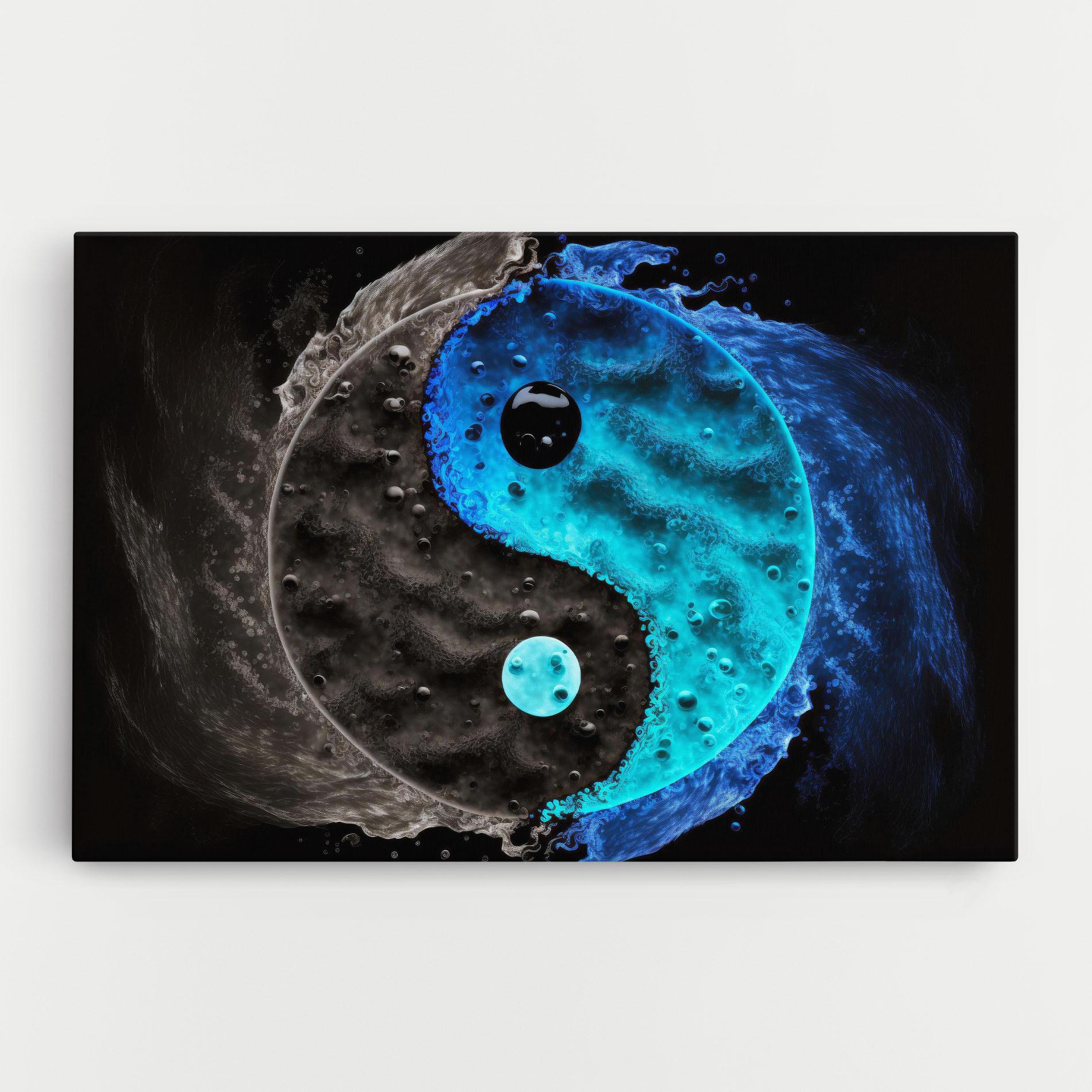 Leinwandbild Blue Water Yinyang mockup 0