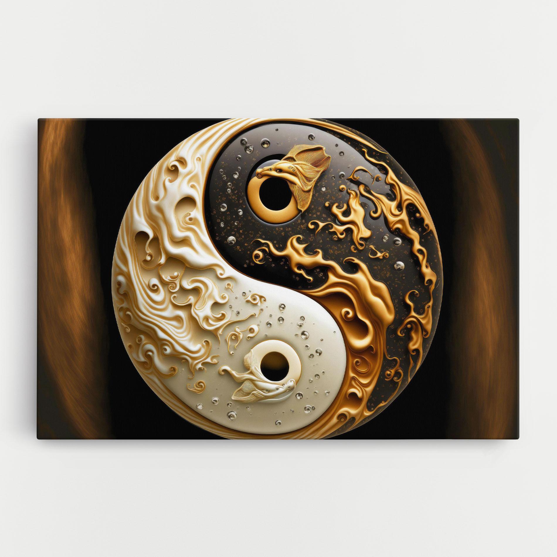 Leinwandbild Caramel Yinyang mockup 0