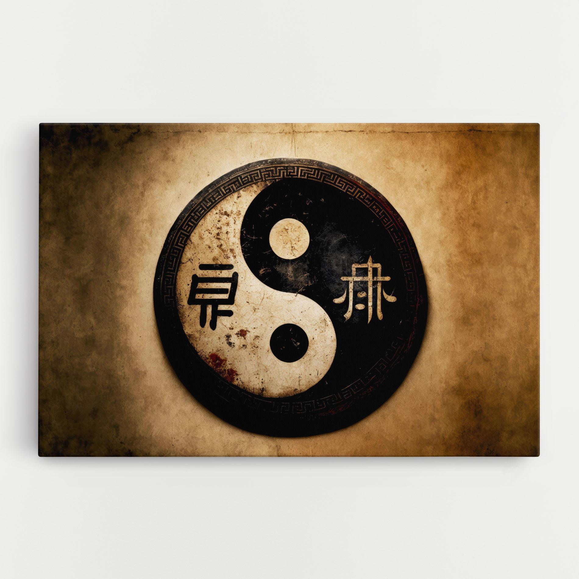 Leinwandbild Chinese Yinyang mockup 0