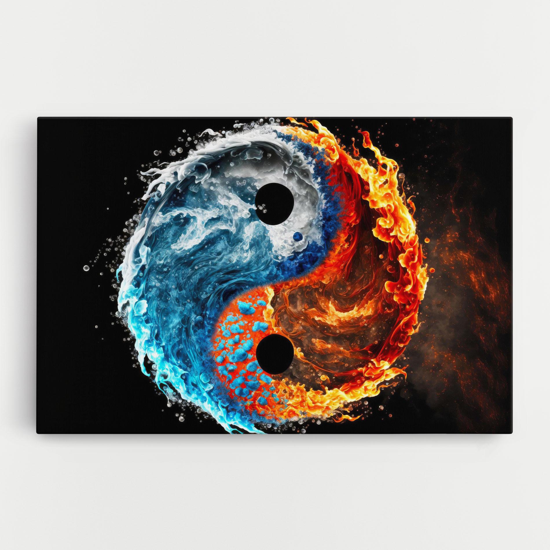Leinwandbild Fire Water Yin Yang mockup 0