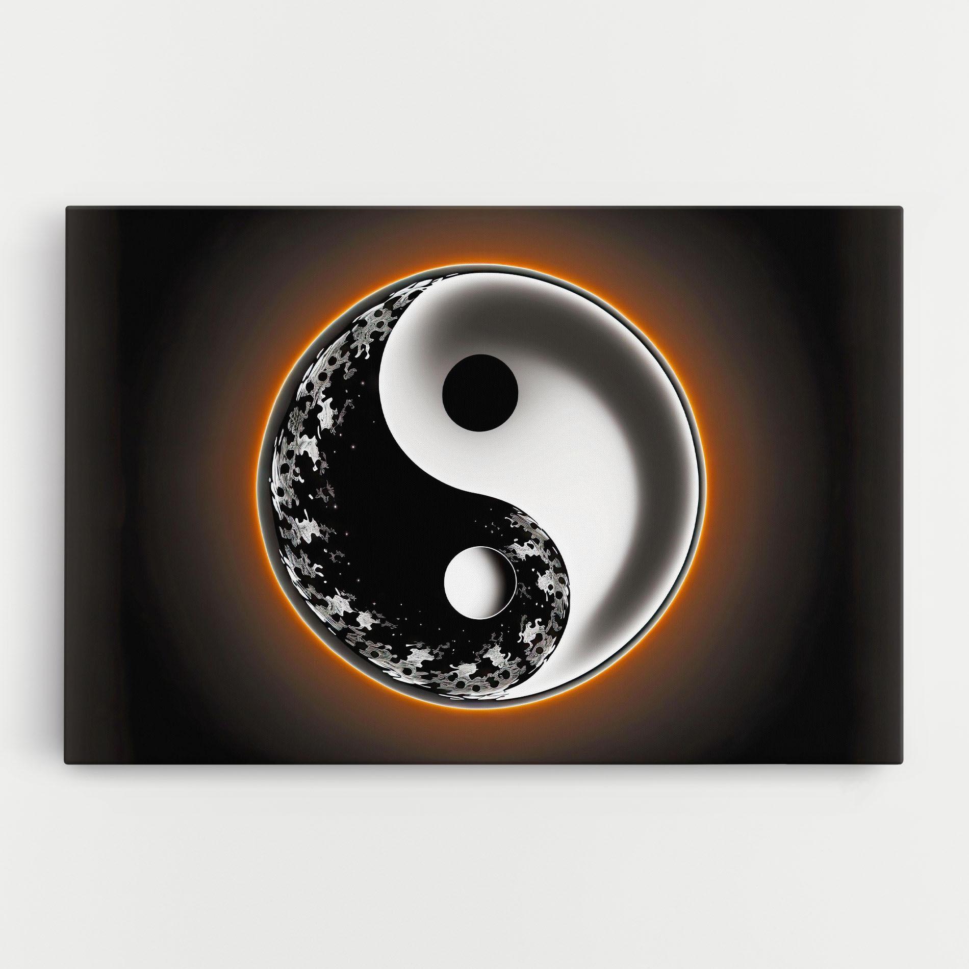 Leinwandbild Purple Light Yinyang mockup 0
