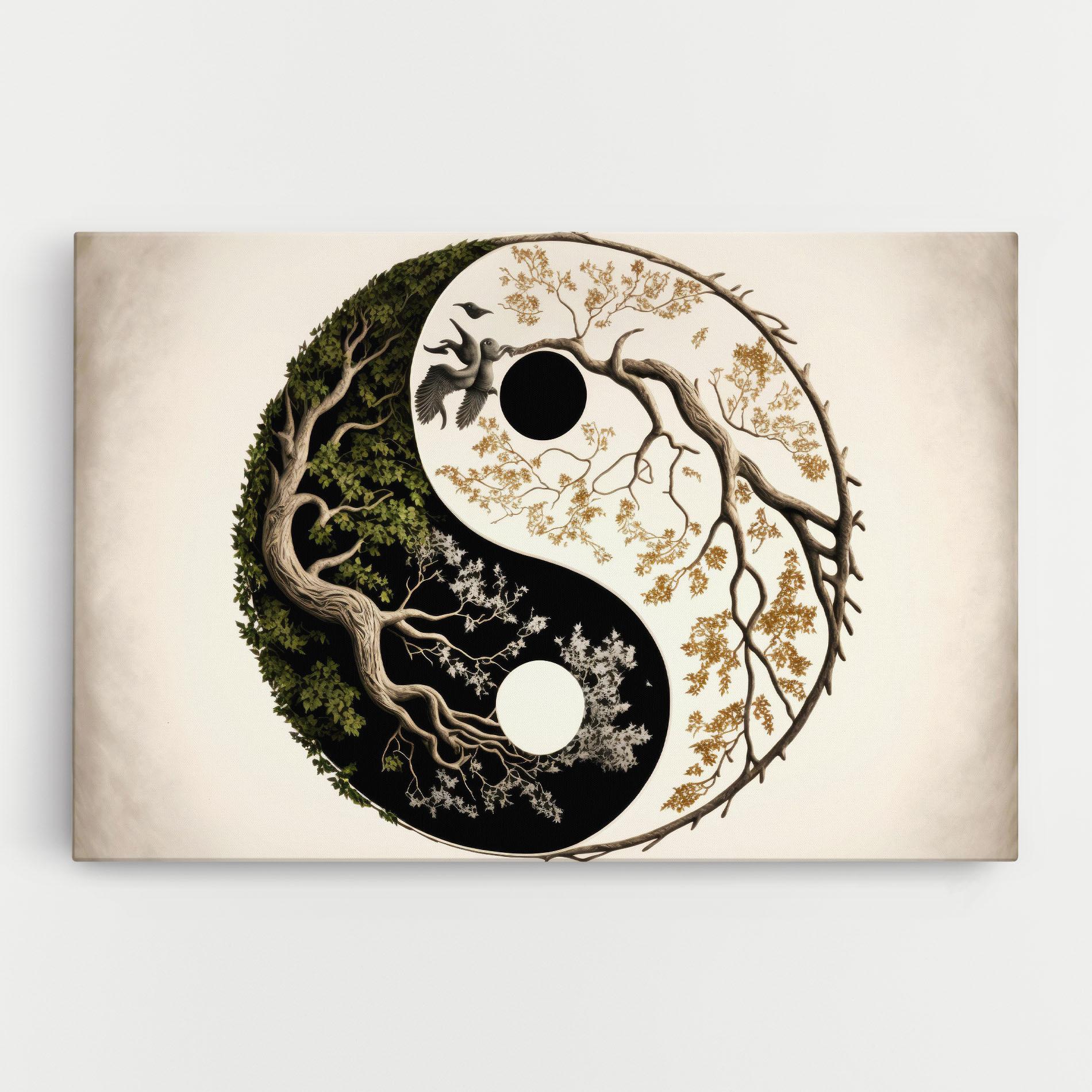 Leinwandbild Tree Yinyang mockup 0