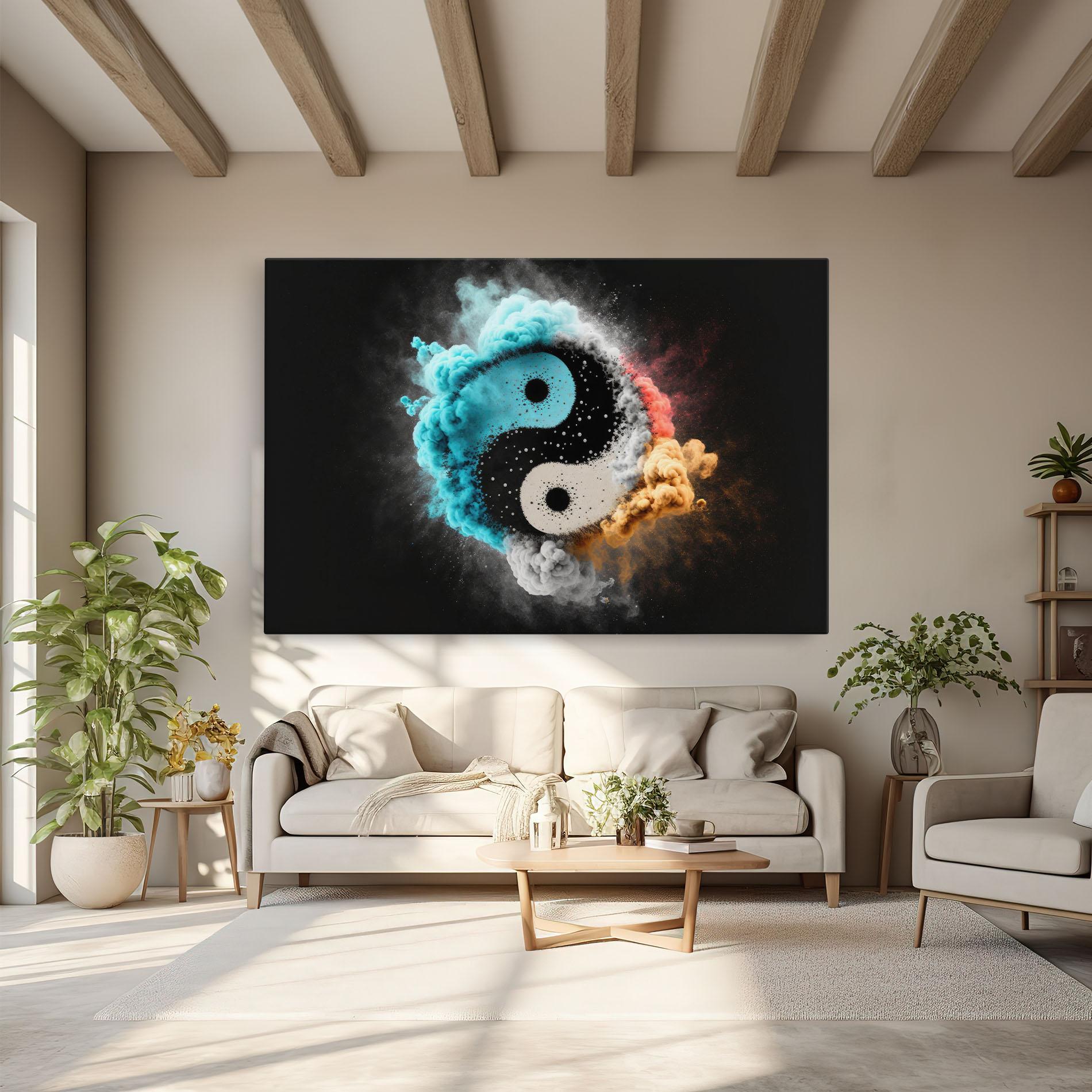 Leinwandbild Blue Smoke Yinuang mockup 6