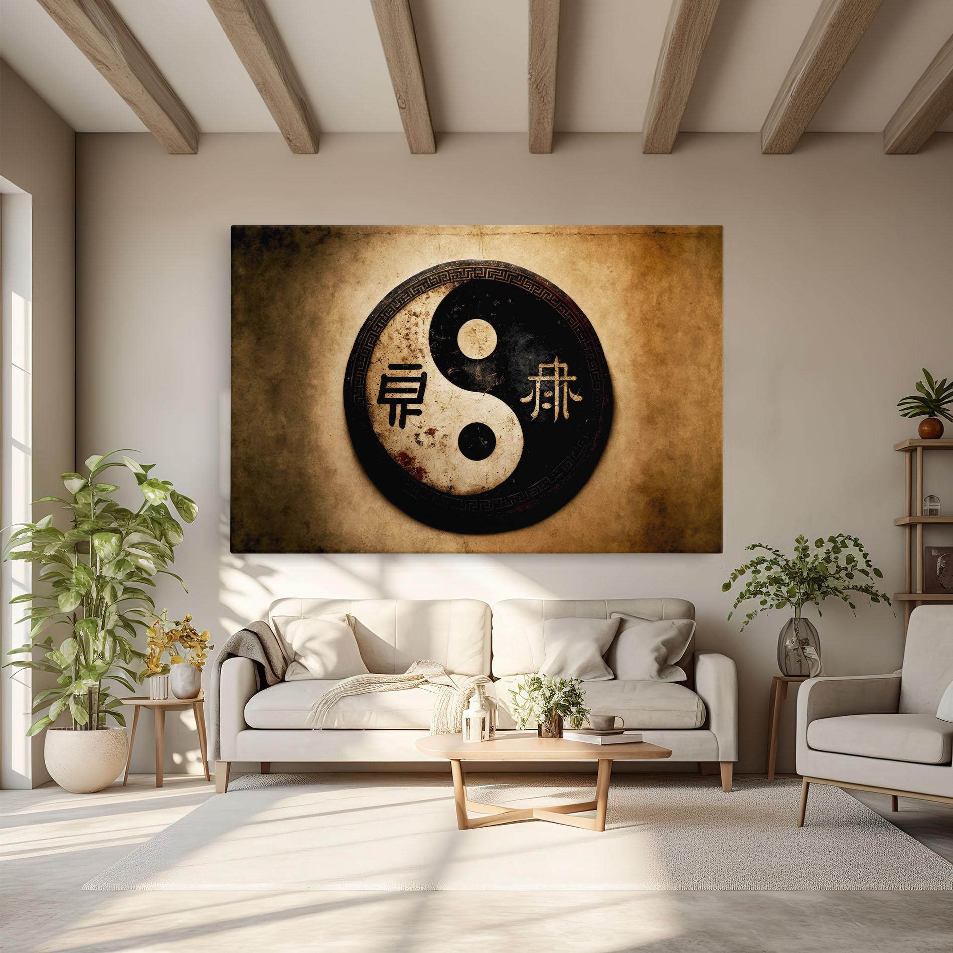 Leinwandbild Chinese Yinyang mockup 6