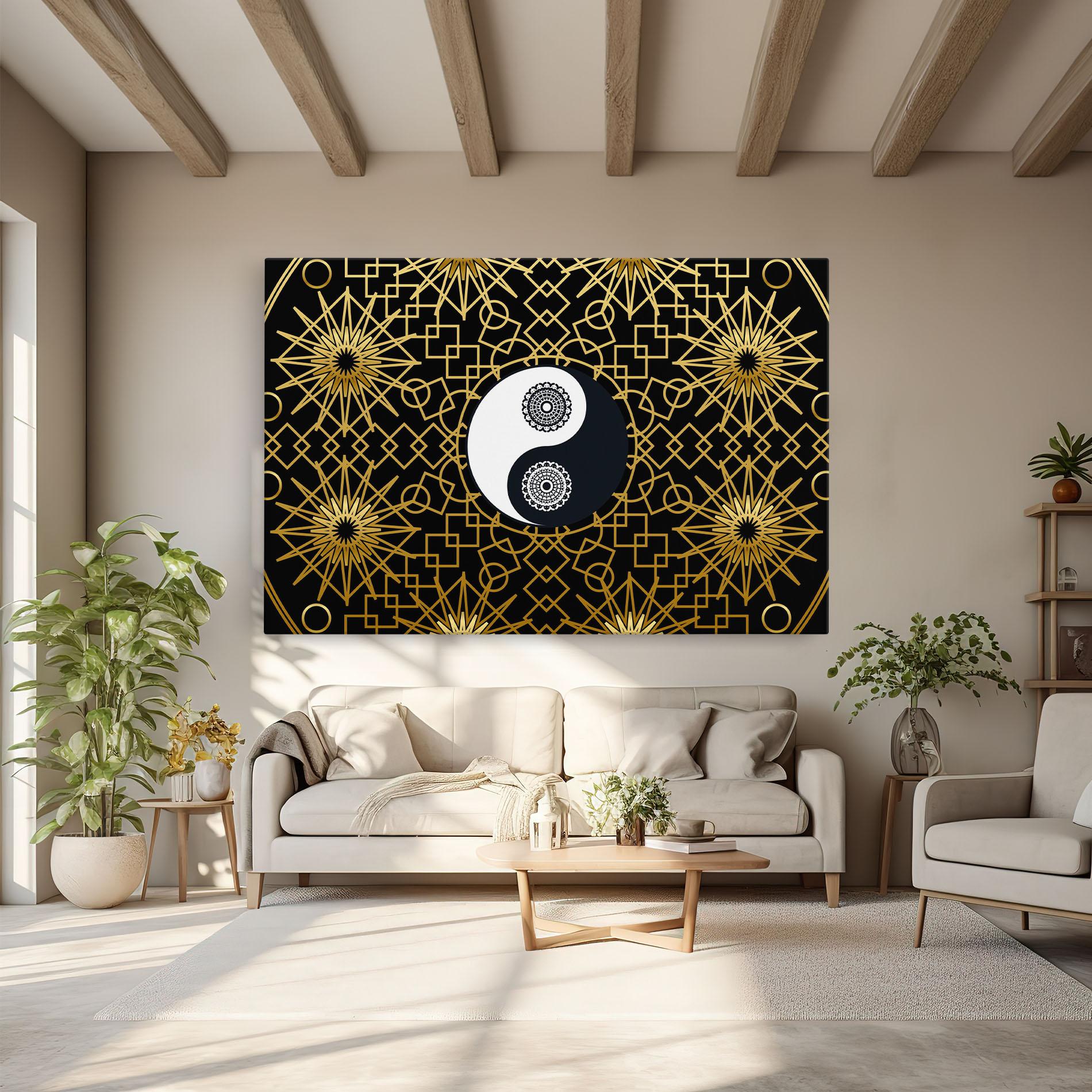 Leinwandbild Meditation Yin Yang mockup 6