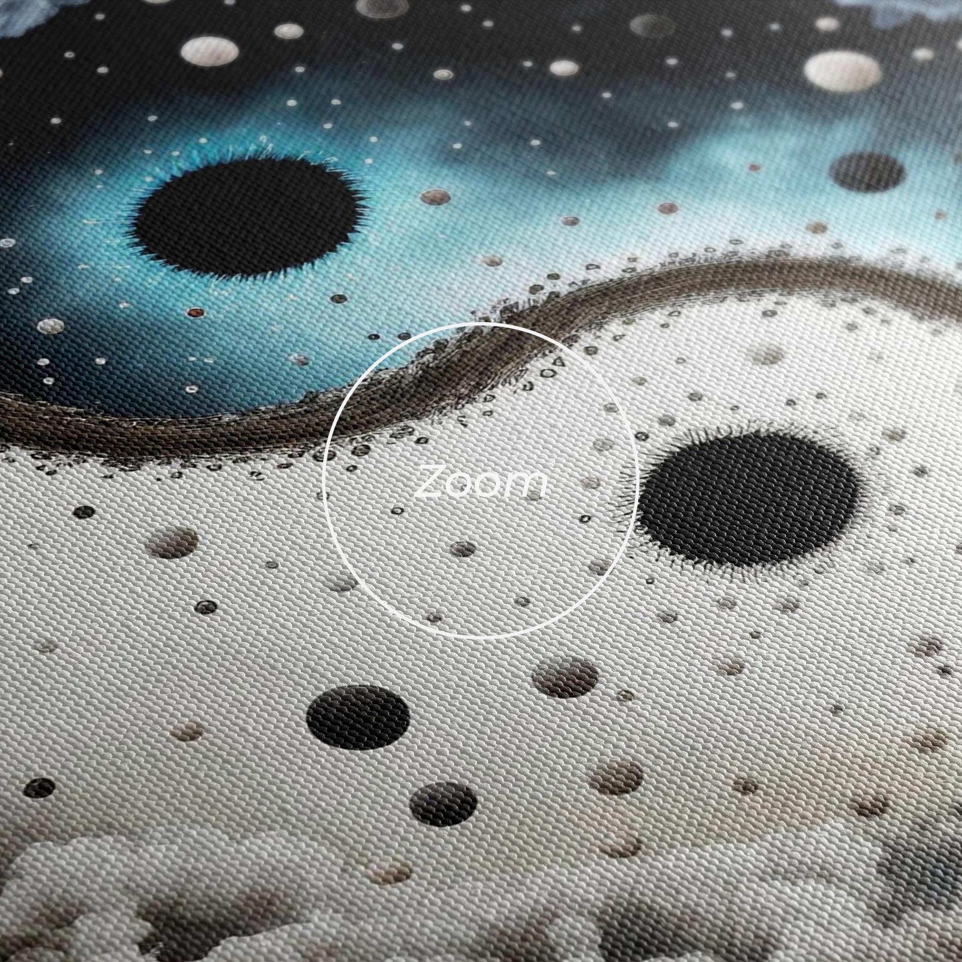 Leinwandbild Black Blue Yinyang mockup 3