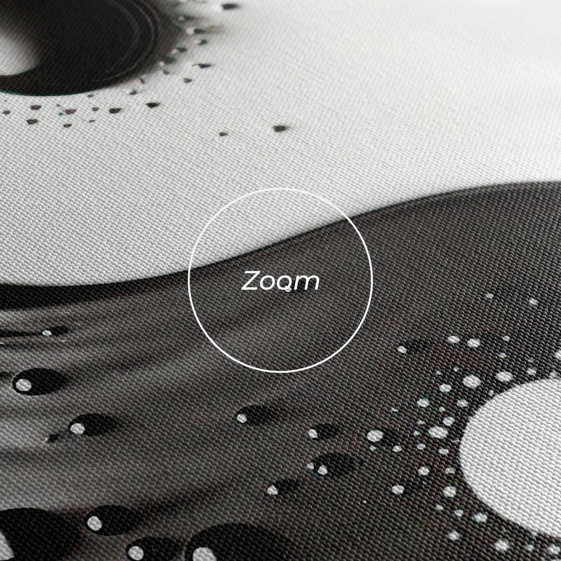 Leinwandbild Black Liquid Yinyang mockup 3