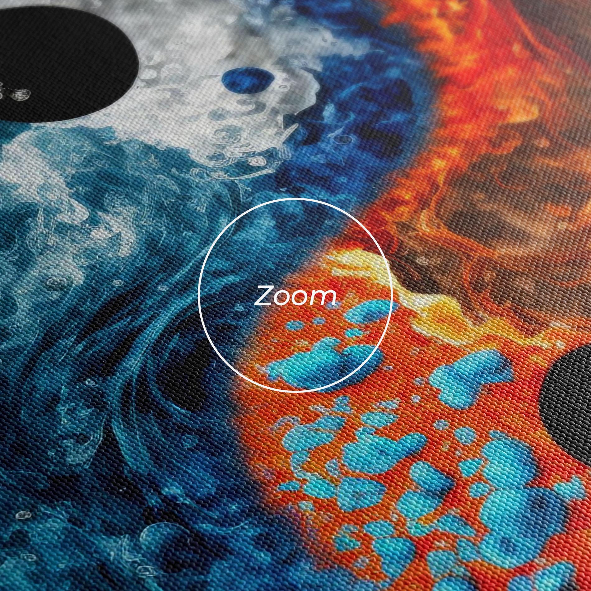 Leinwandbild Fire Water Yin Yang mockup 3