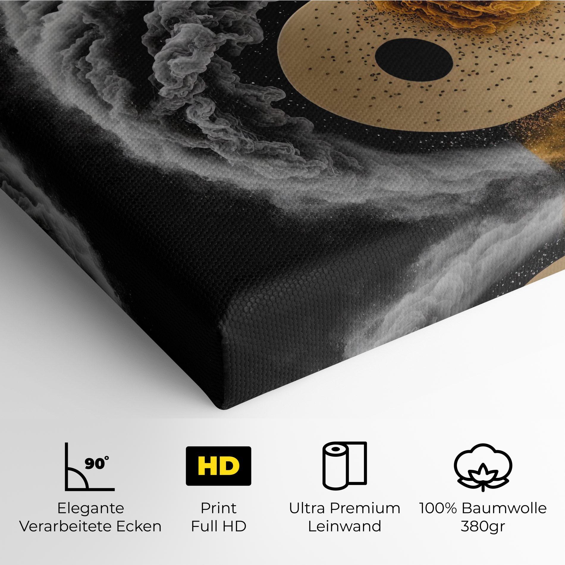Leinwandbild Cream Smoke Yinyang mockup 4