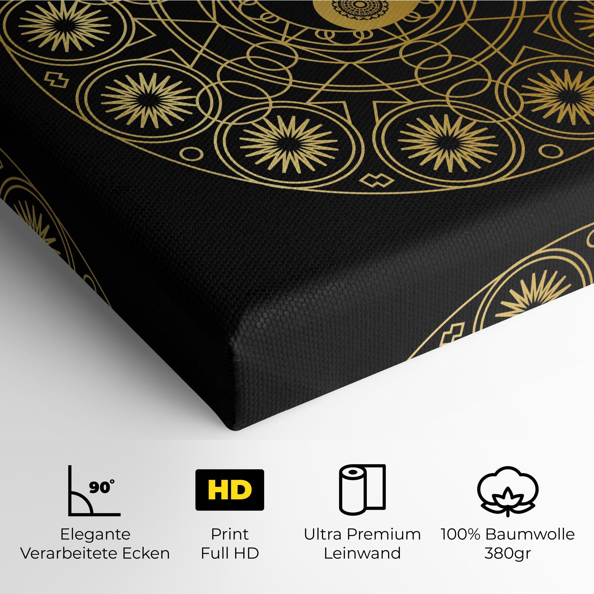 Leinwandbild Gold Meditation Mandala mockup 4