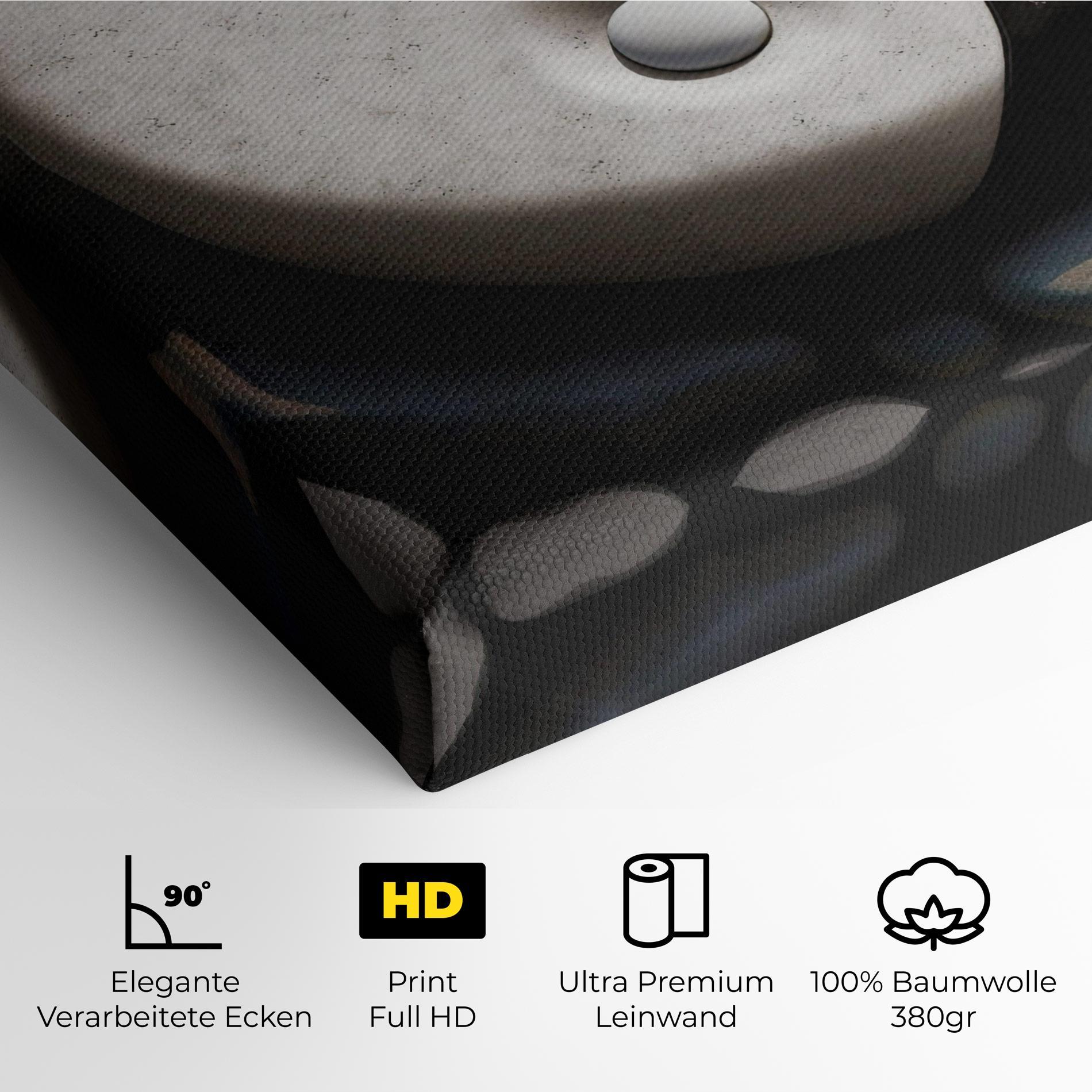 Leinwandbild Stone Yinyang mockup 4