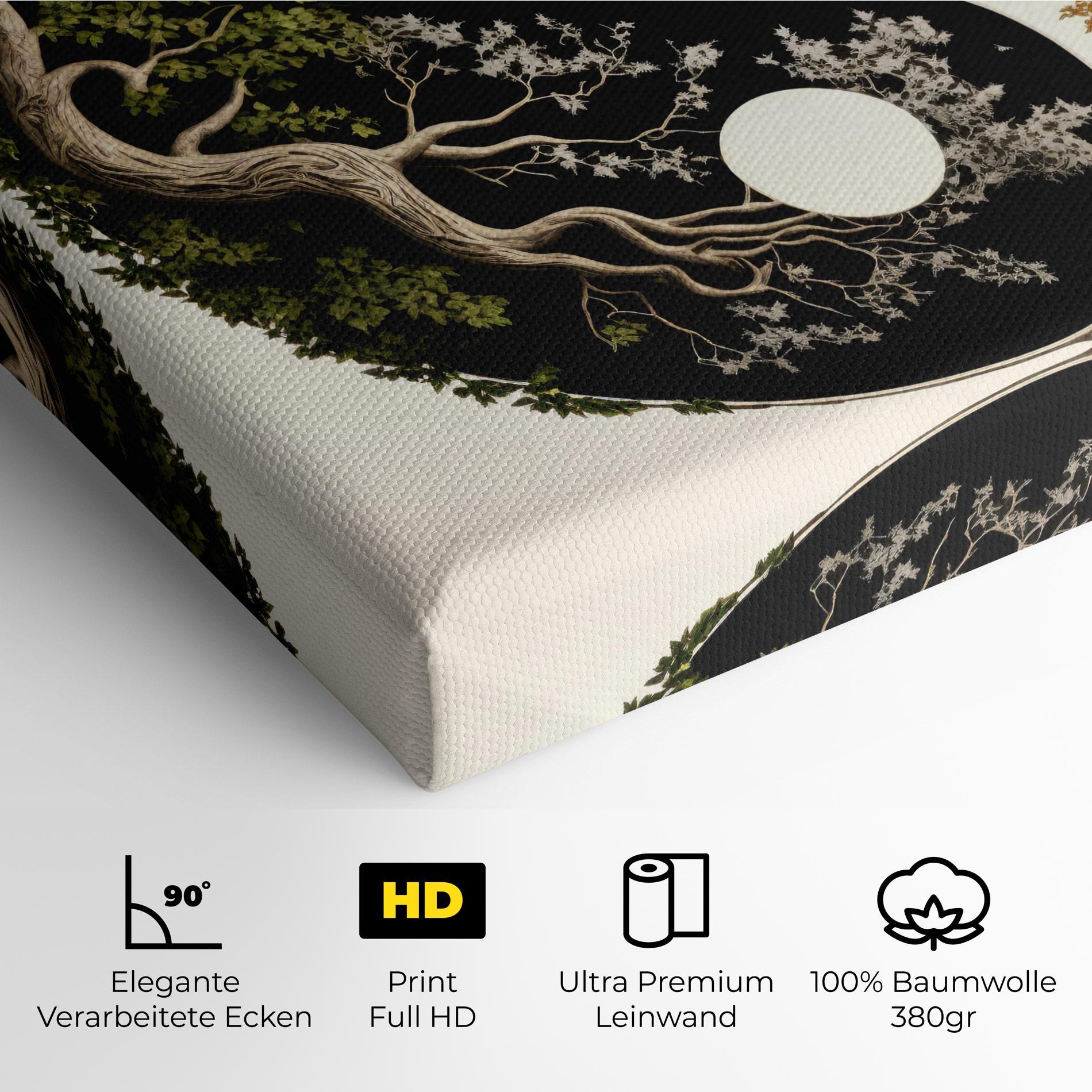 Leinwandbild Tree Yinyang mockup 4