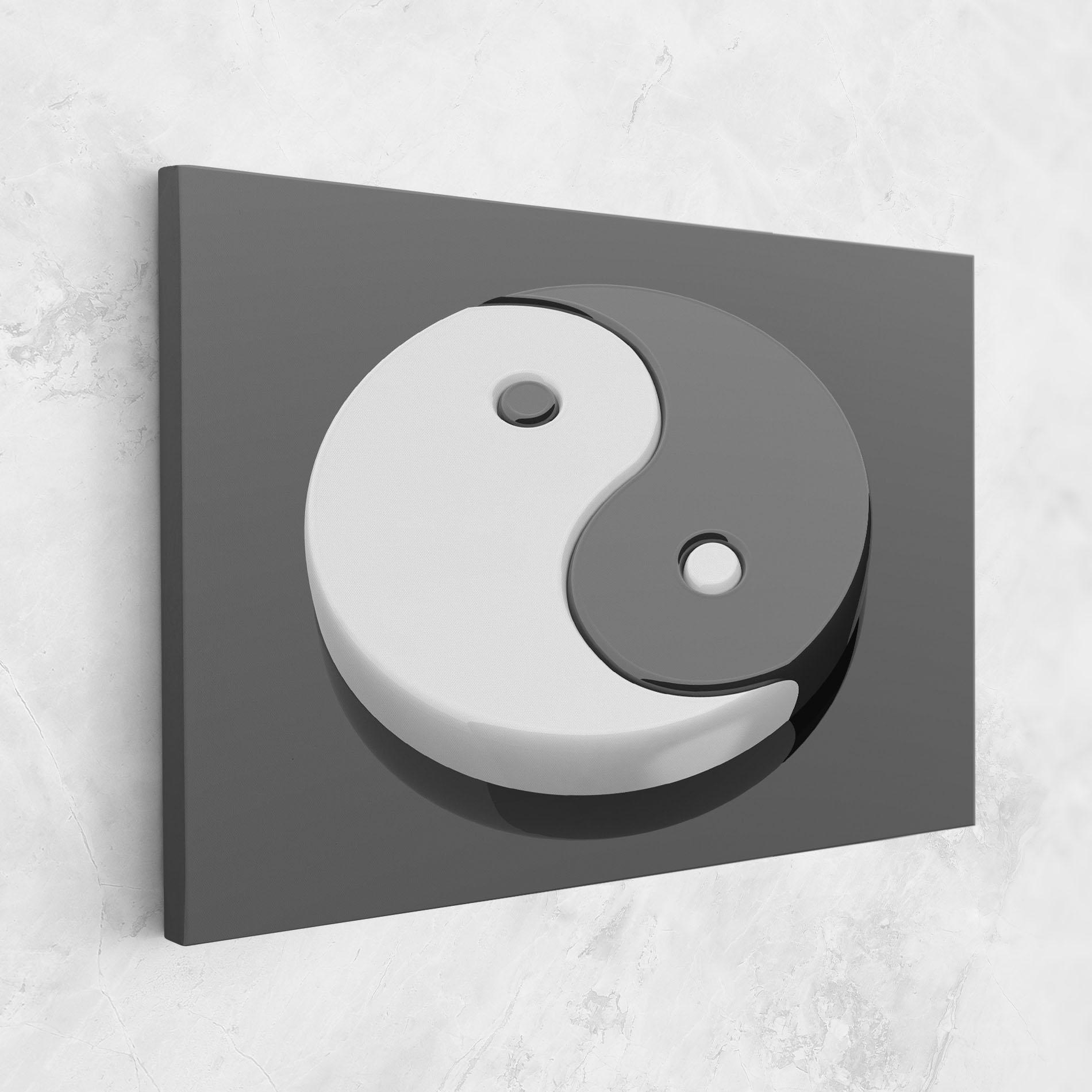 Leinwandbild 3d Yinyang mockup 1