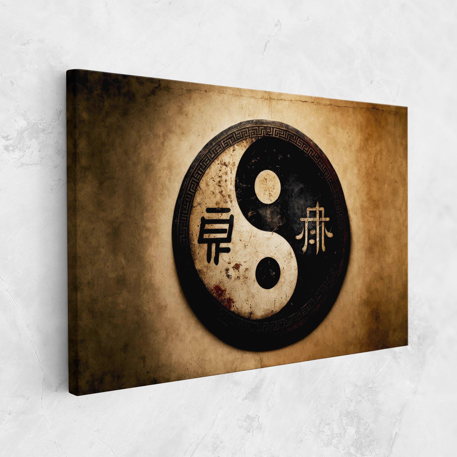 Leinwandbild Chinese Yinyang mockup 1