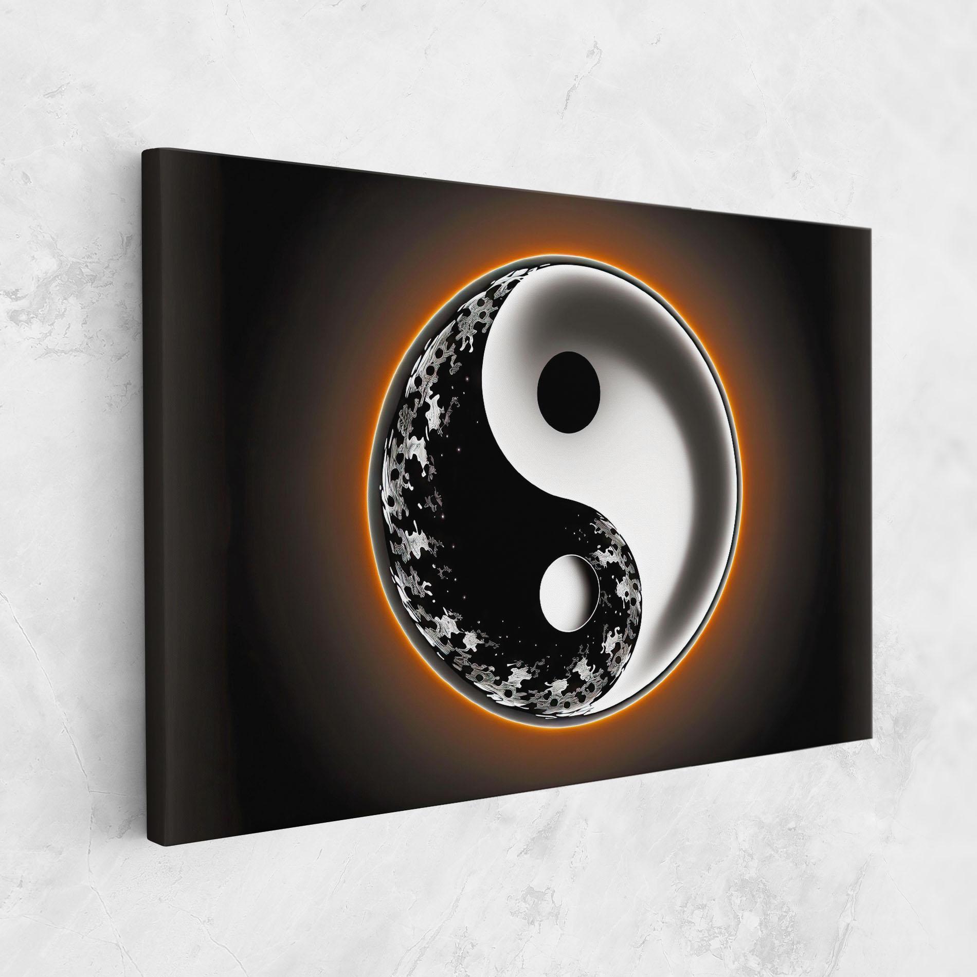 Leinwandbild Purple Light Yinyang mockup 1