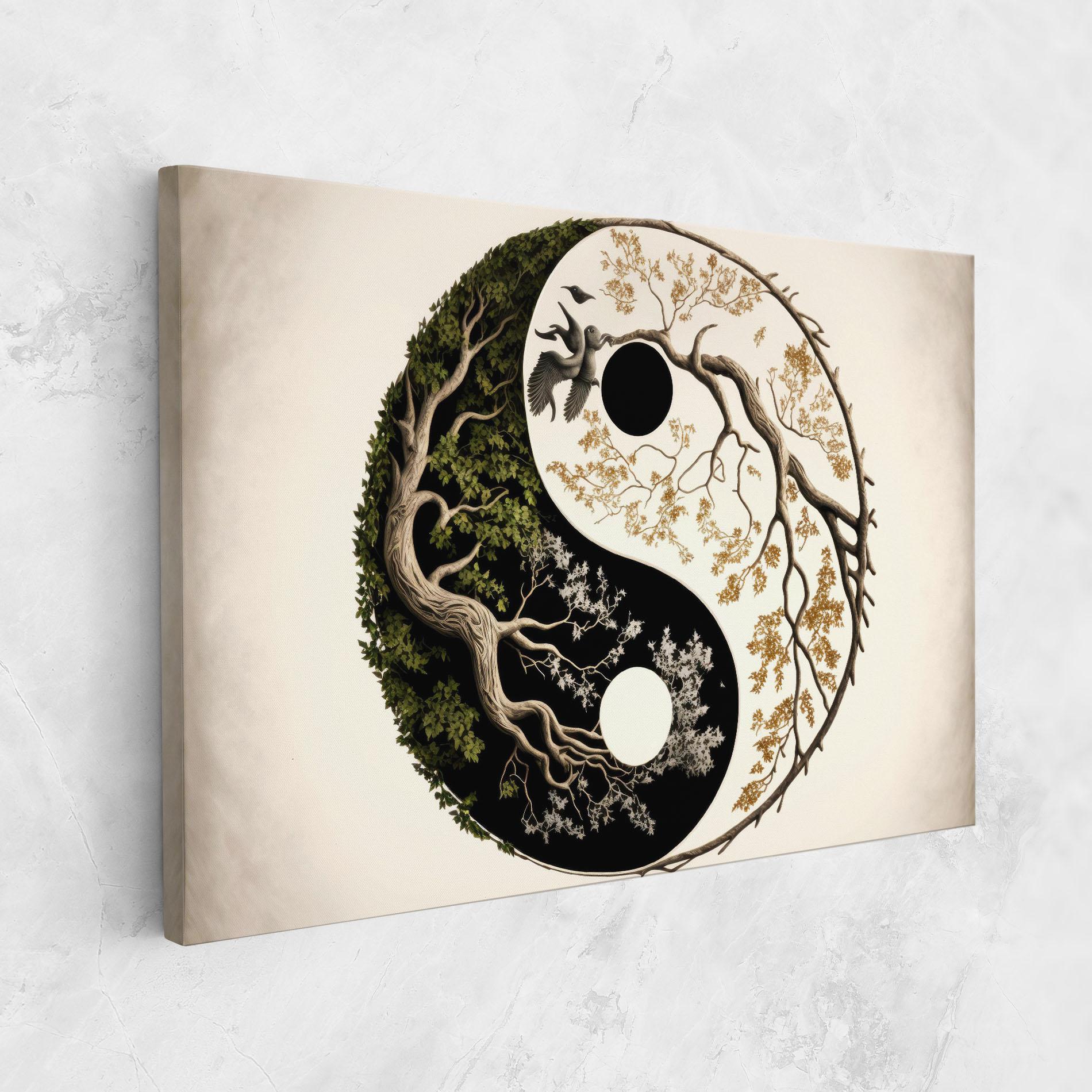 Leinwandbild Tree Yinyang mockup 1