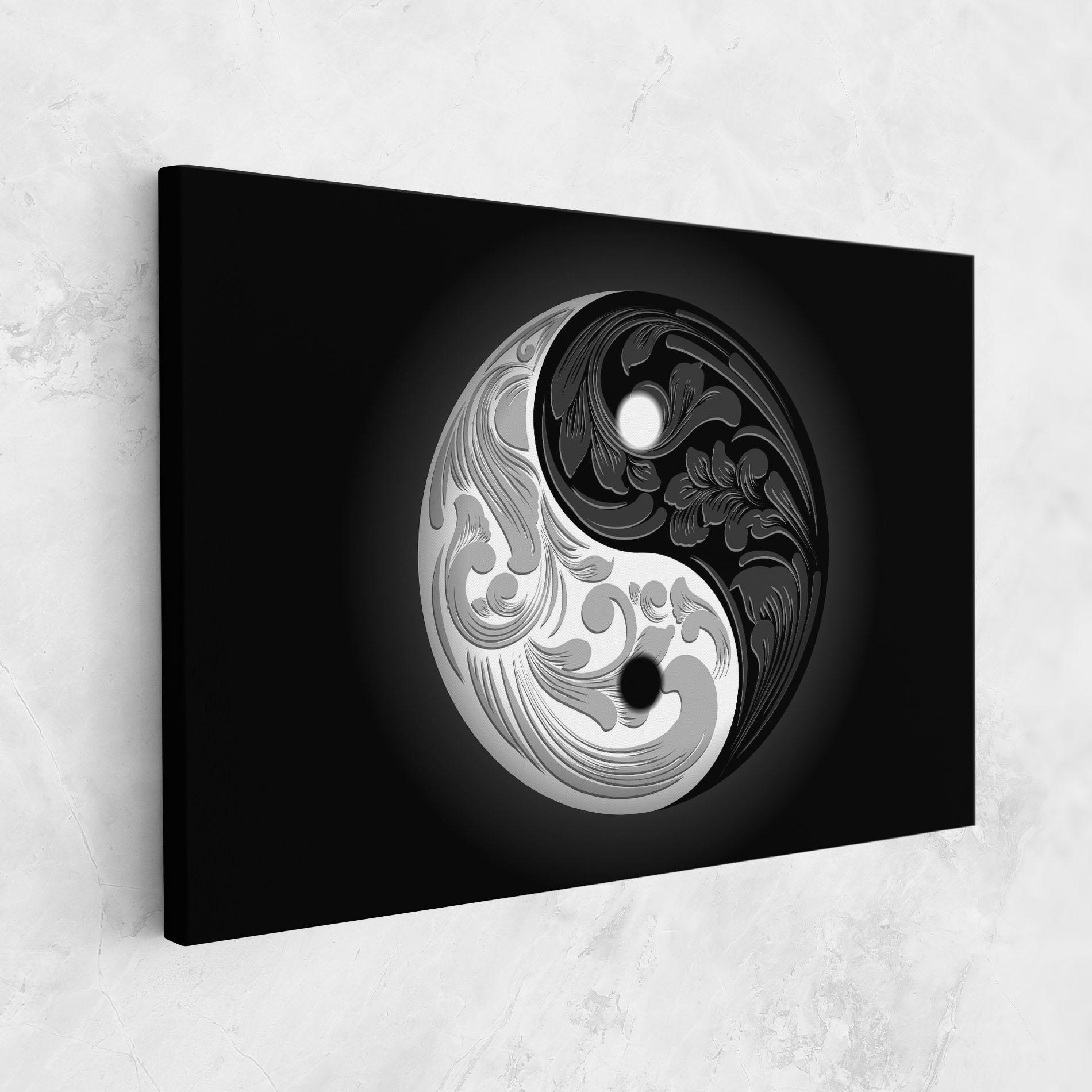 Leinwandbild Yinyang Grey mockup 1