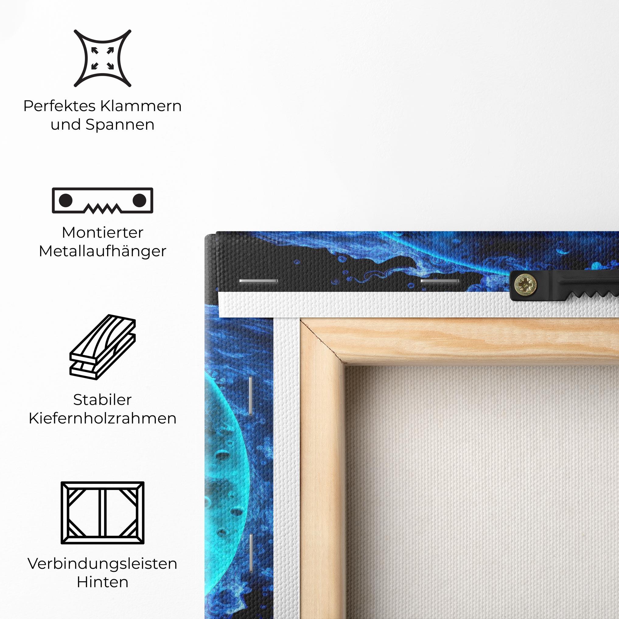 Leinwandbild Blue Water Yinyang mockup 5