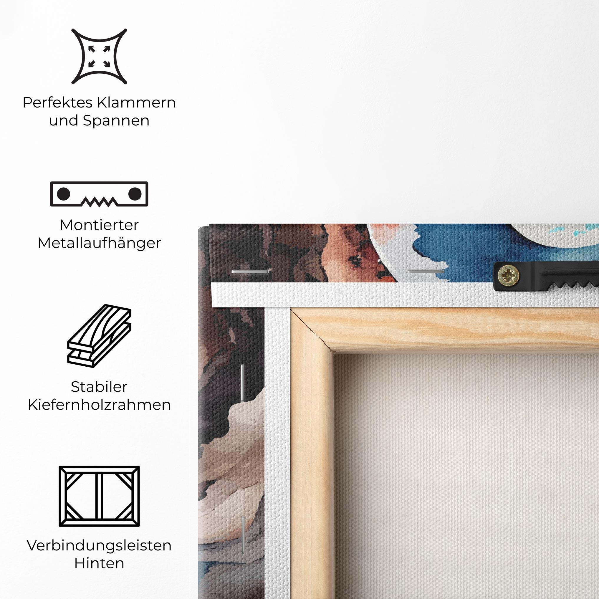 Leinwandbild Earth Yinyang Art mockup 5