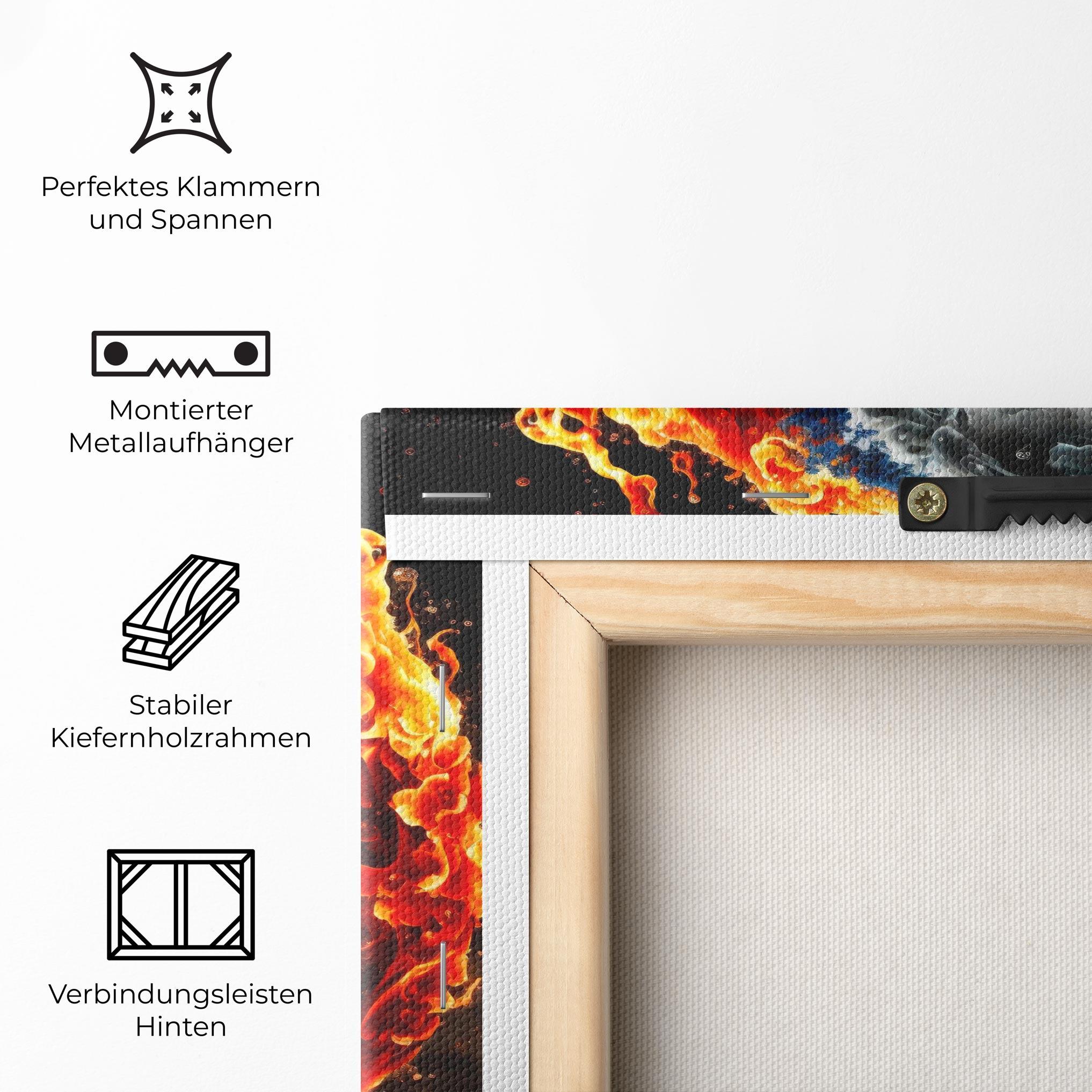 Leinwandbild Fire Water Yin Yang mockup 5