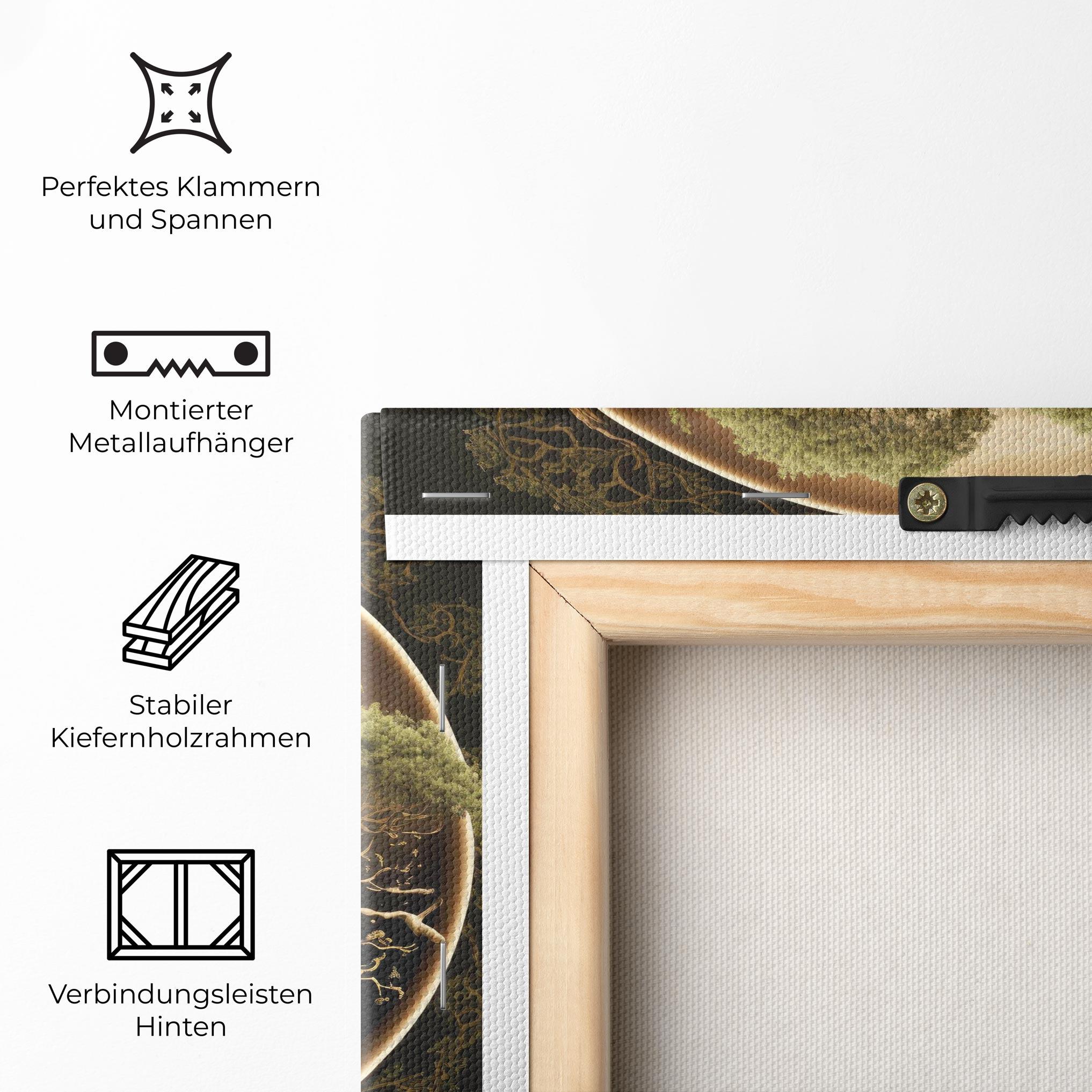 Leinwandbild Green Tree Yinyang mockup 5