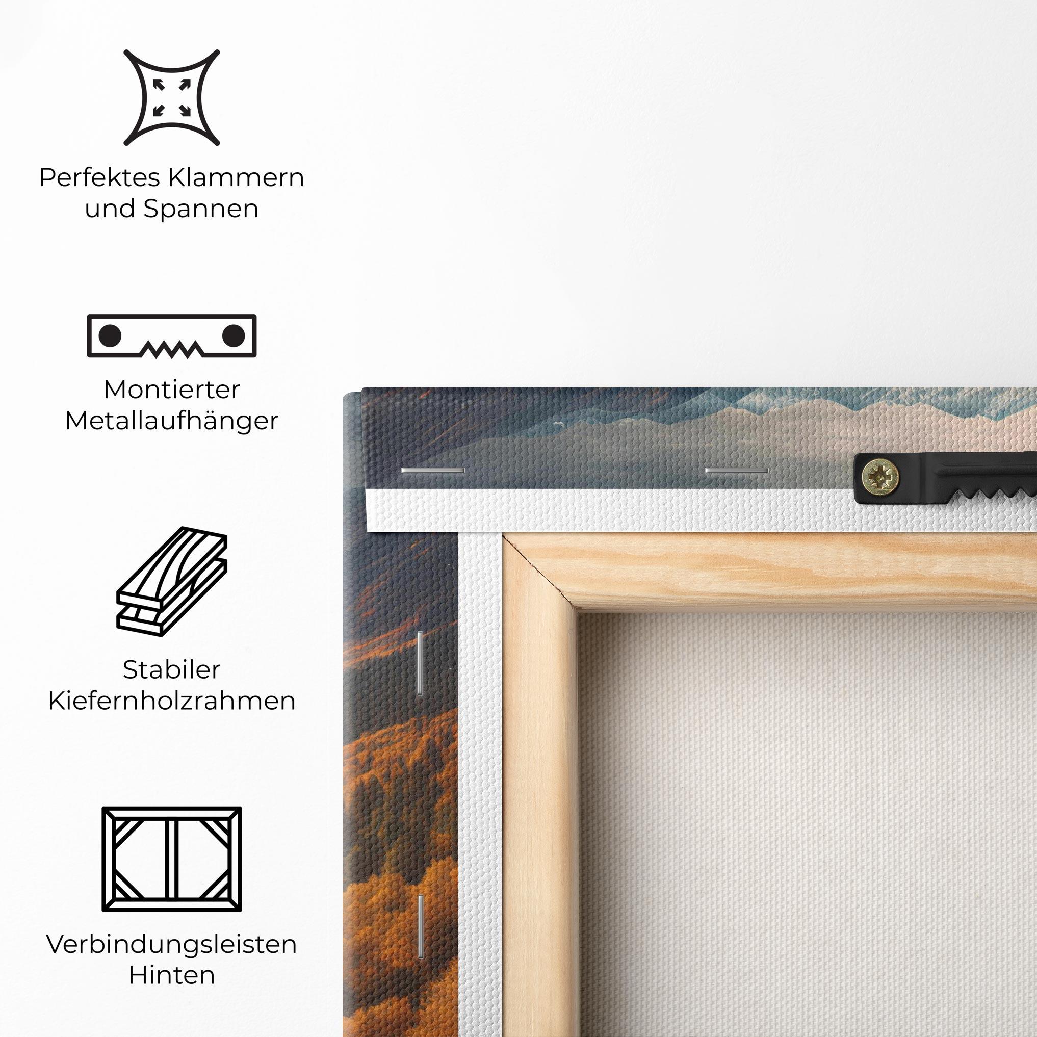 Leinwandbild Mountain Yinyang mockup 5