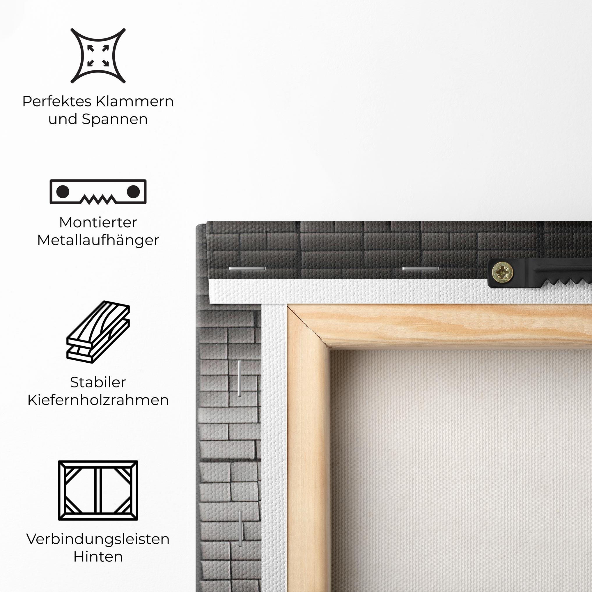 Leinwandbild Yinyang Tiles Wall mockup 5