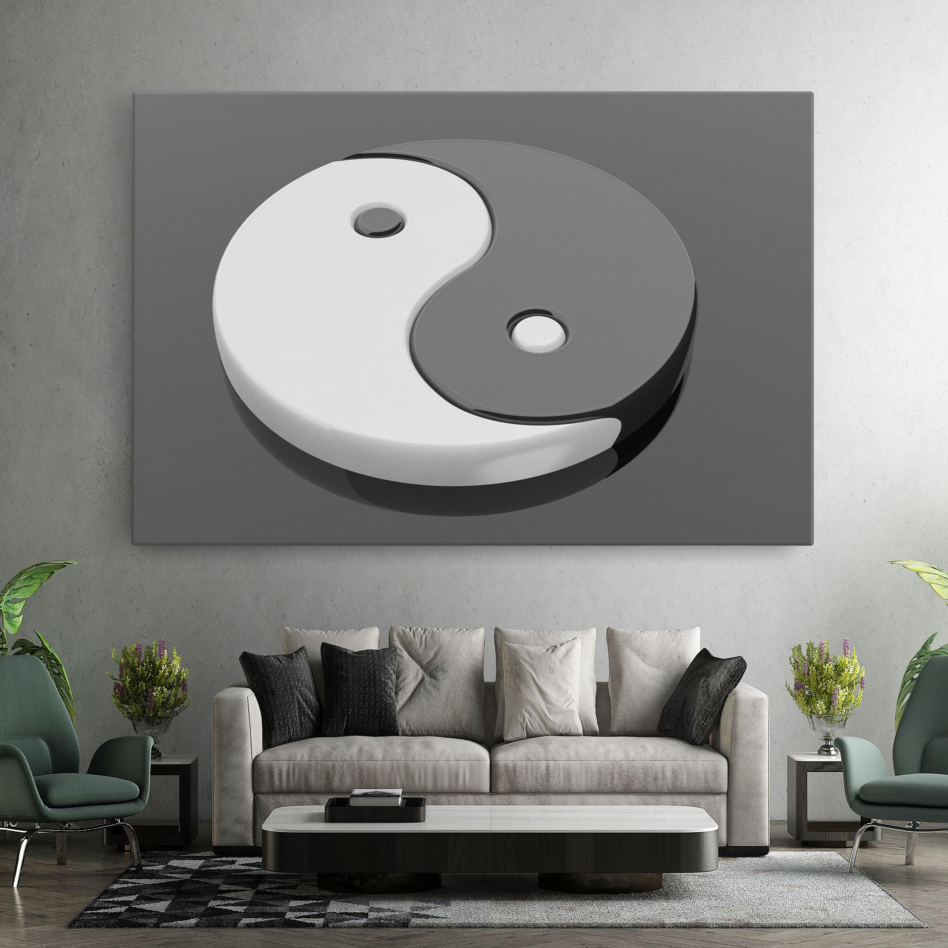 Leinwandbild 3d Yinyang mockup 7