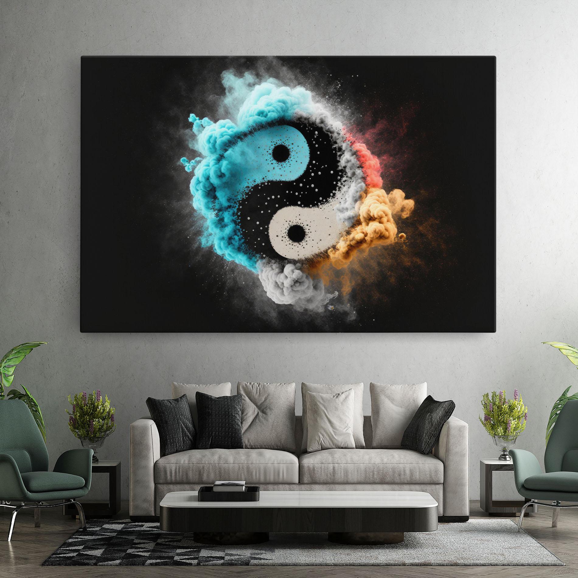 Leinwandbild Blue Smoke Yinuang mockup 7