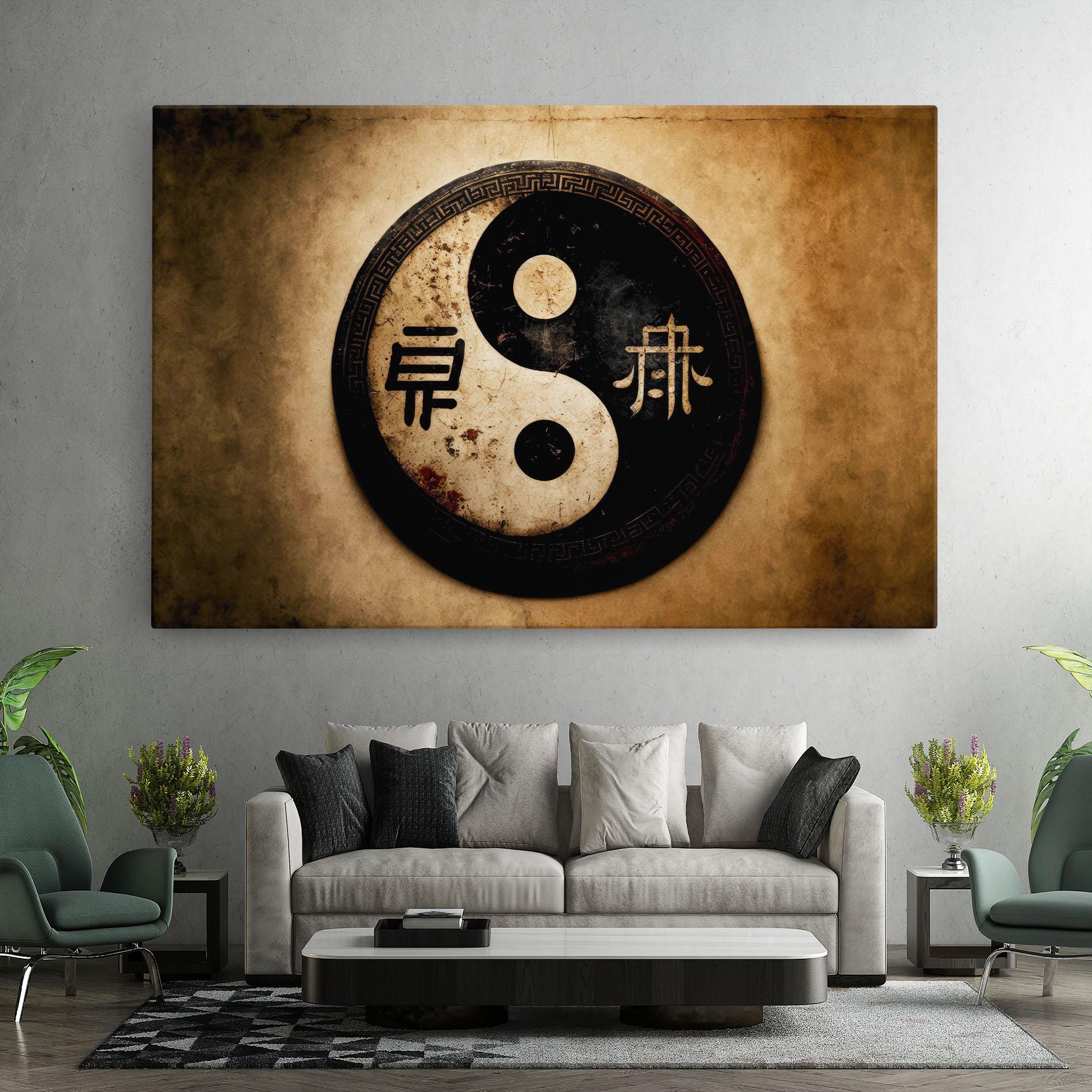 Leinwandbild Chinese Yinyang mockup 7
