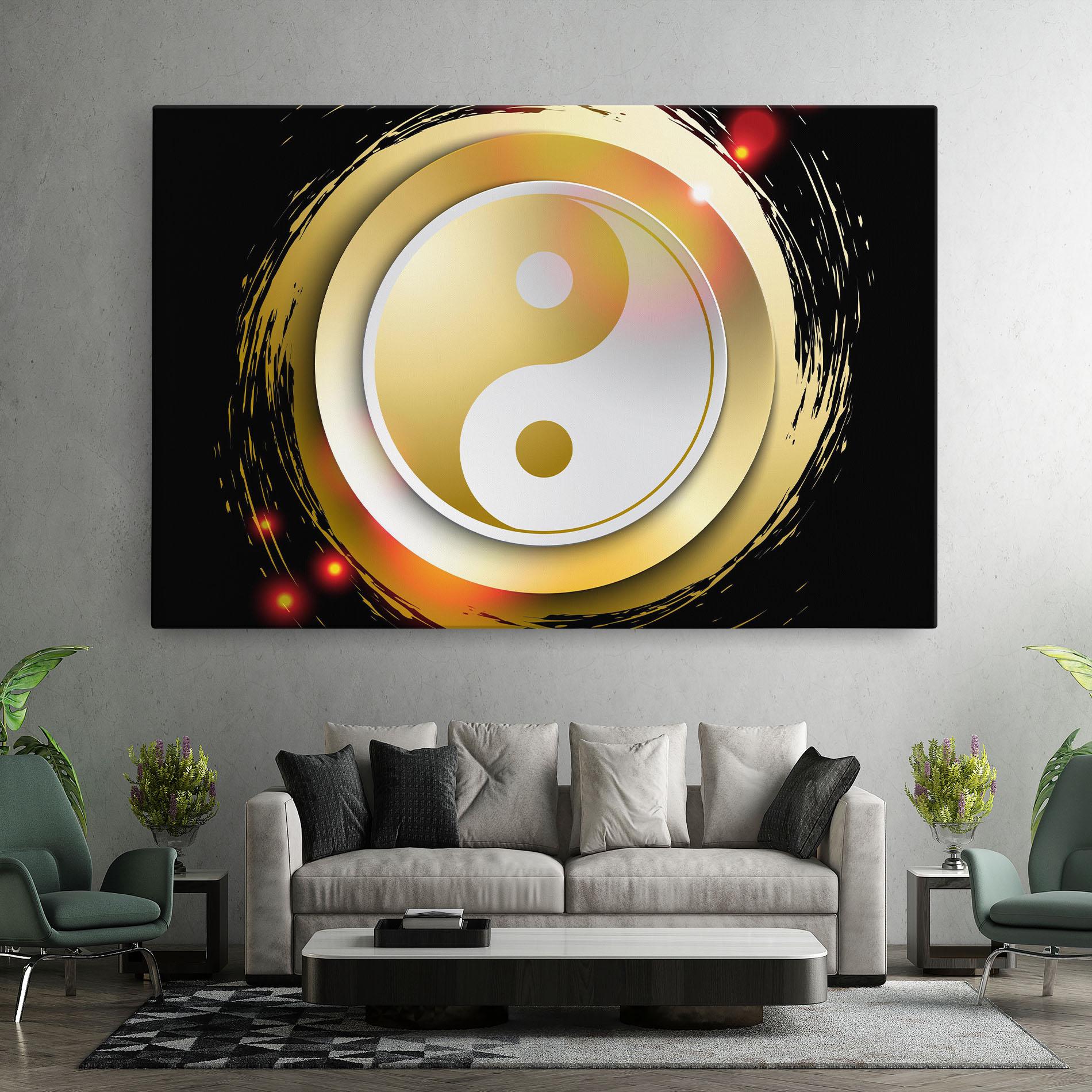 Leinwandbild Gold Light Yinyang mockup 7