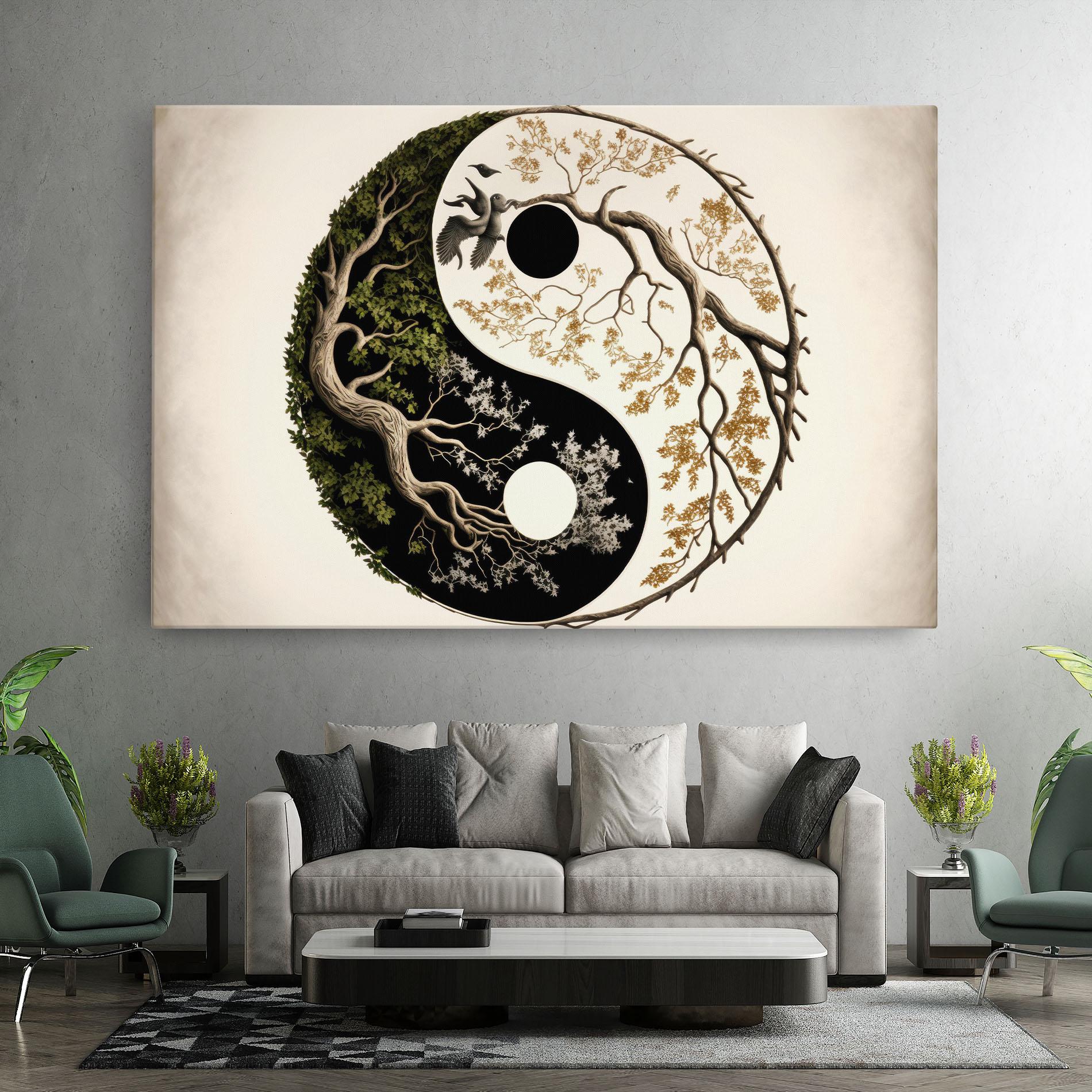 Leinwandbild Tree Yinyang mockup 7