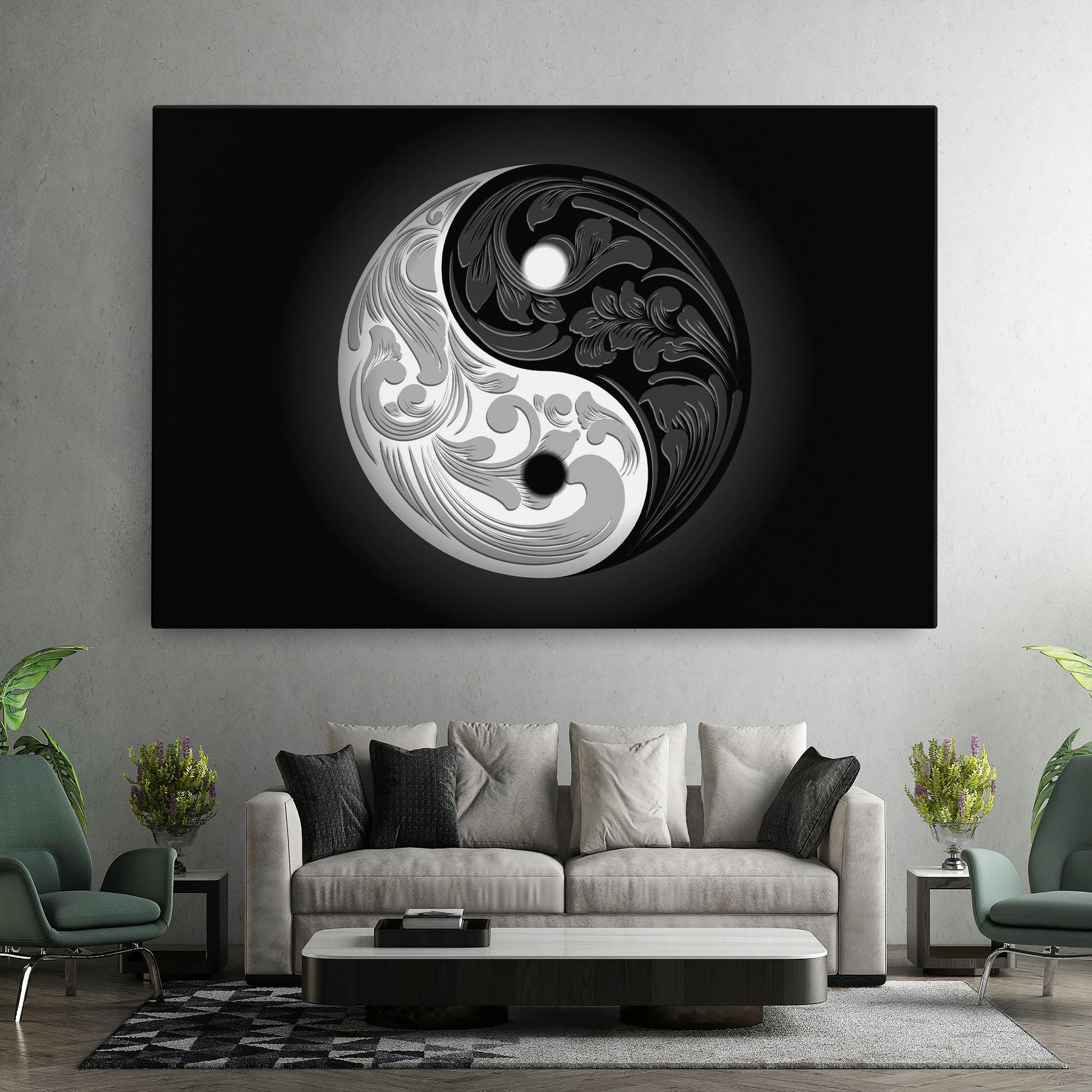 Leinwandbild Yinyang Grey mockup 7