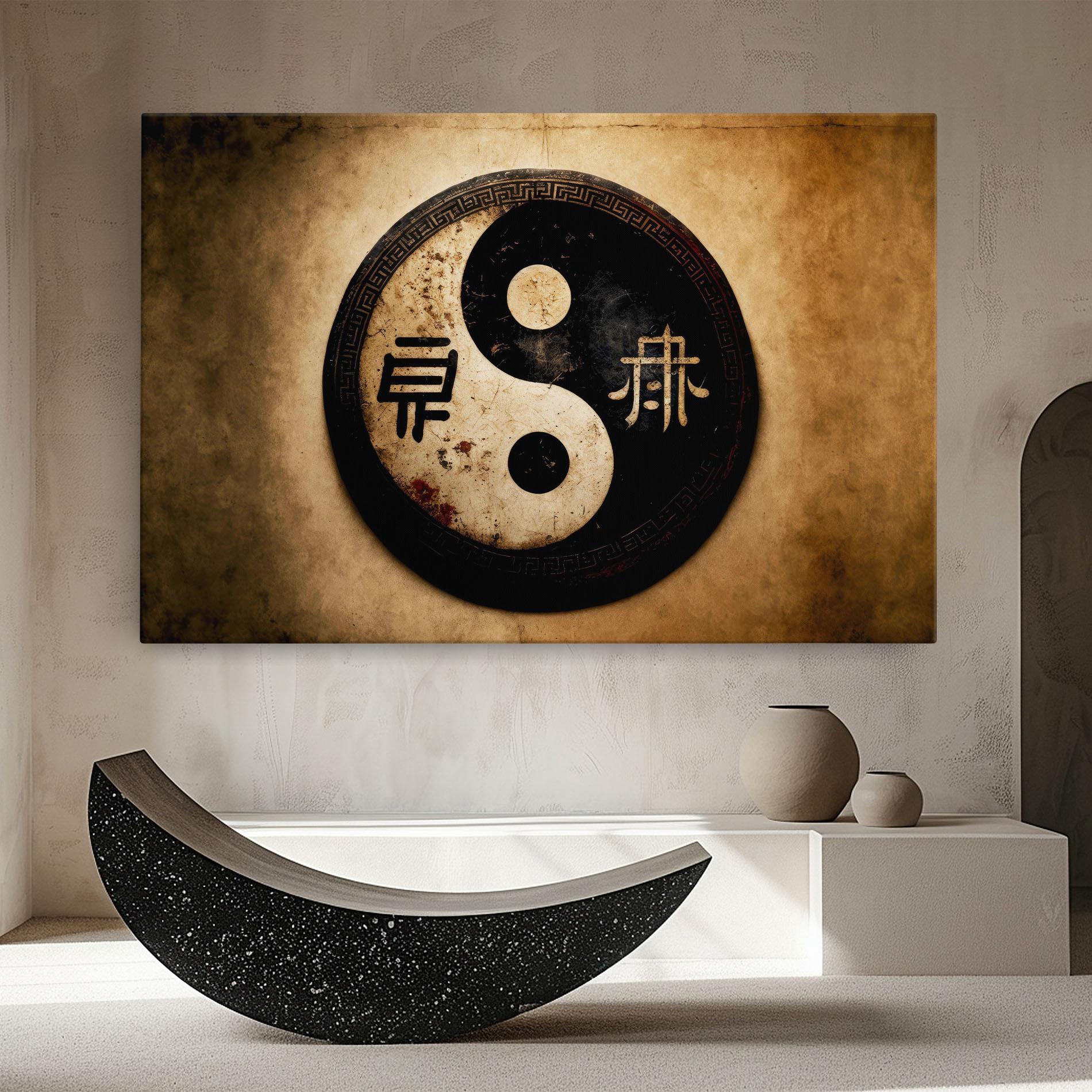 Leinwandbild Chinese Yinyang mockup 8