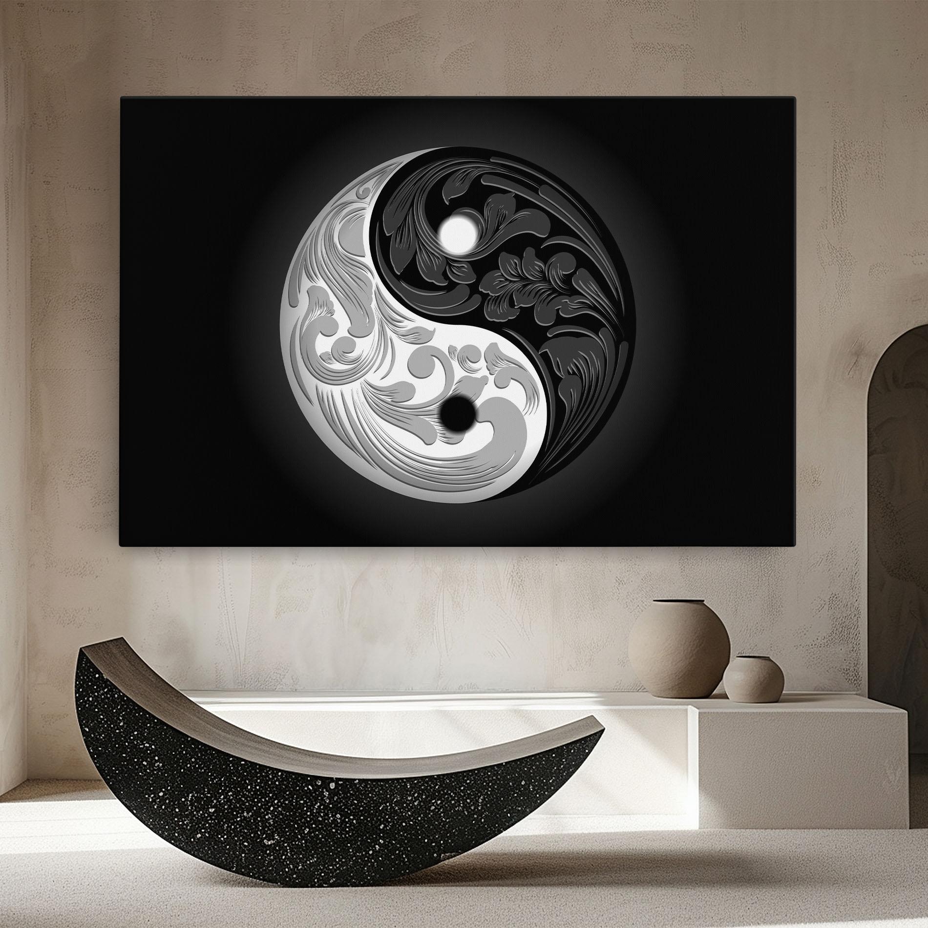 Leinwandbild Yinyang Grey mockup 8