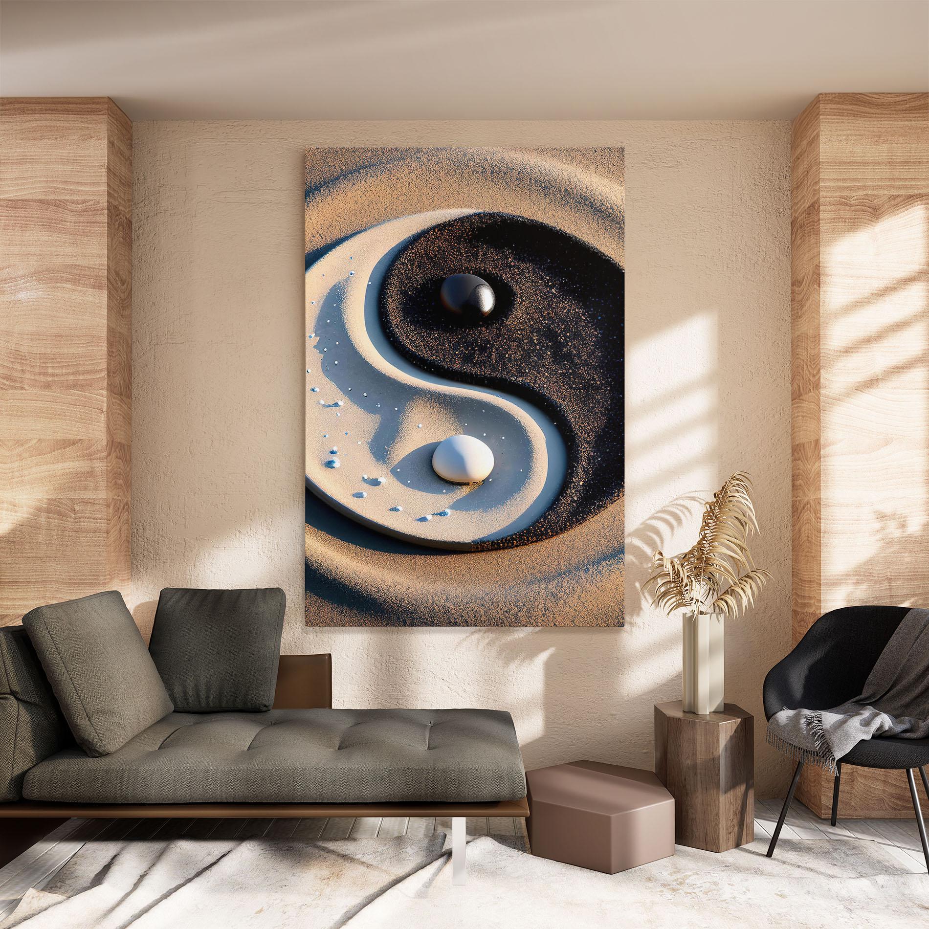 Leinwandbild Pretty Sand Yinyang mockup 8