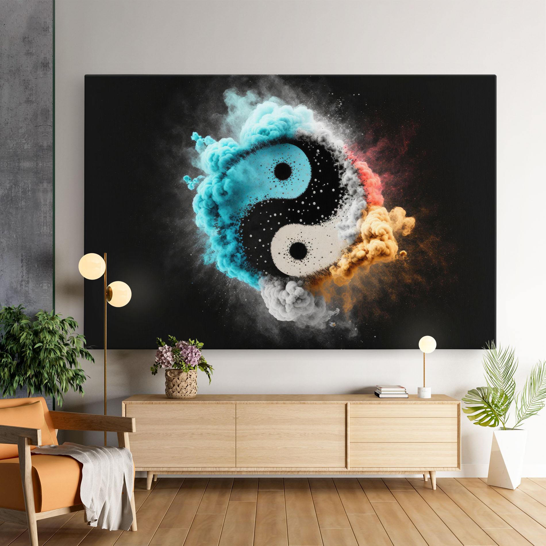 Leinwandbild Blue Smoke Yinuang mockup 9