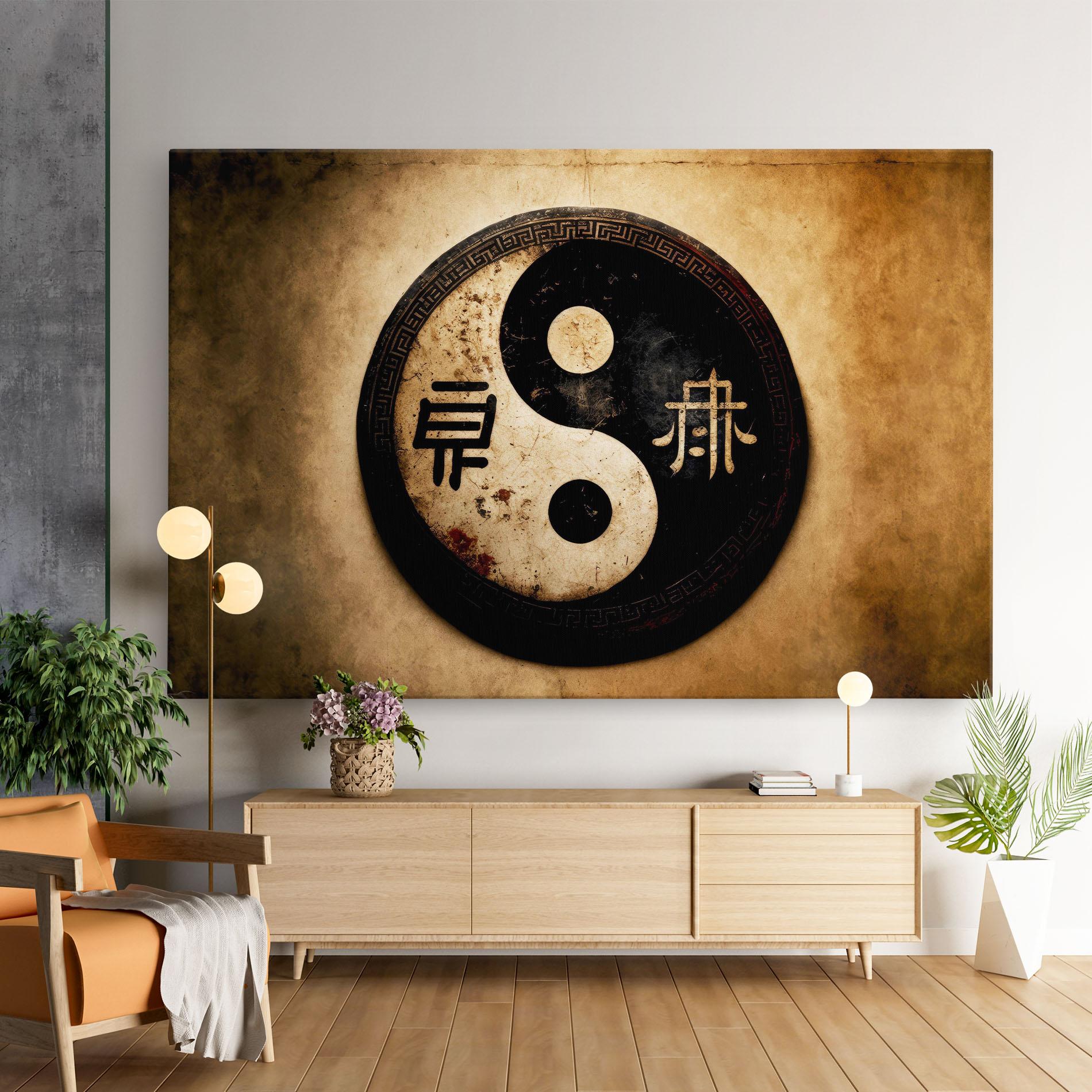 Leinwandbild Chinese Yinyang mockup 9